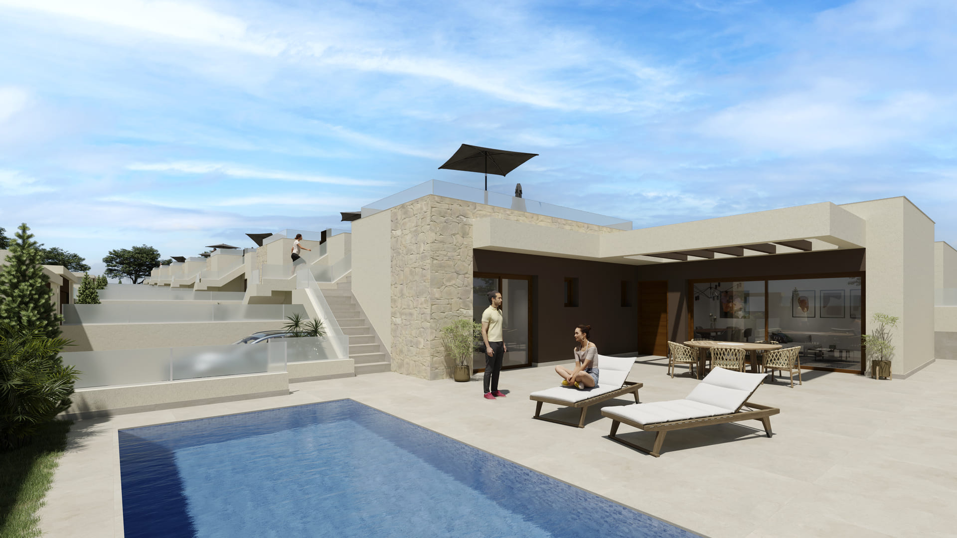 Located in the charming town of Rojales, this residential complex offers 14 detached homes designed