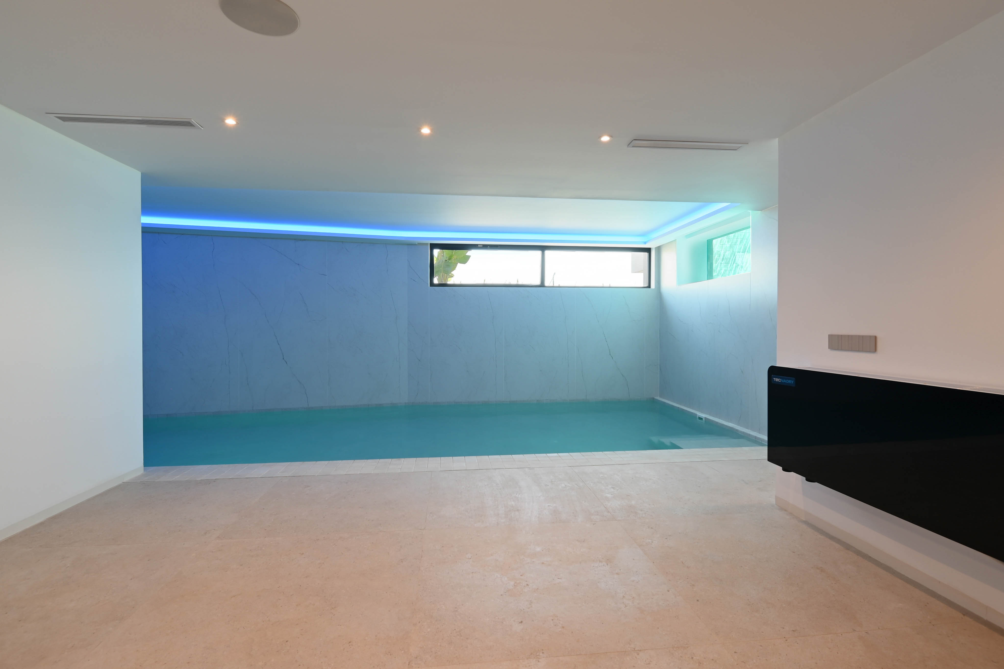 Pool area in villa for sale in Benissa