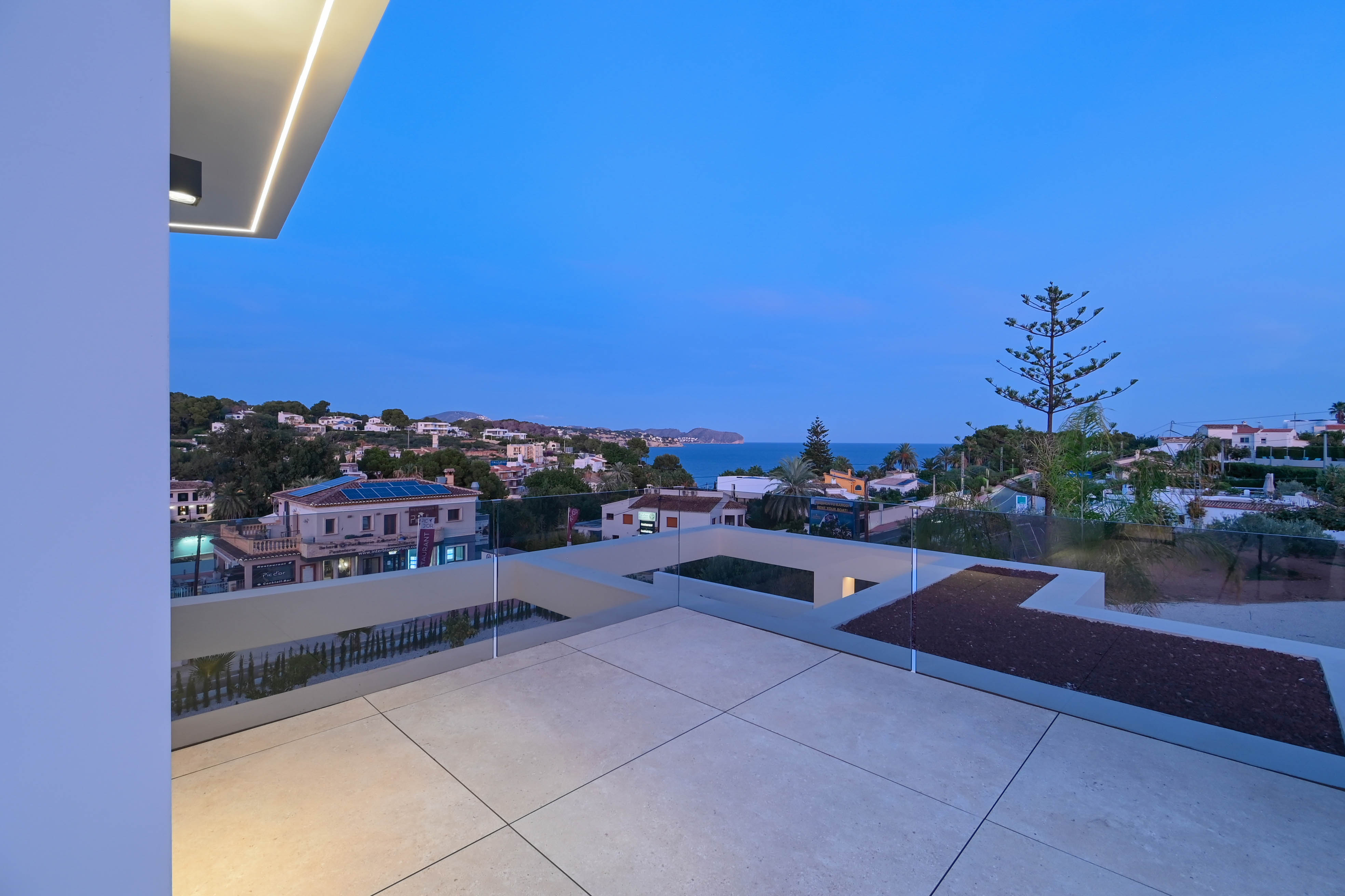 Pool area in villa for sale in Benissa