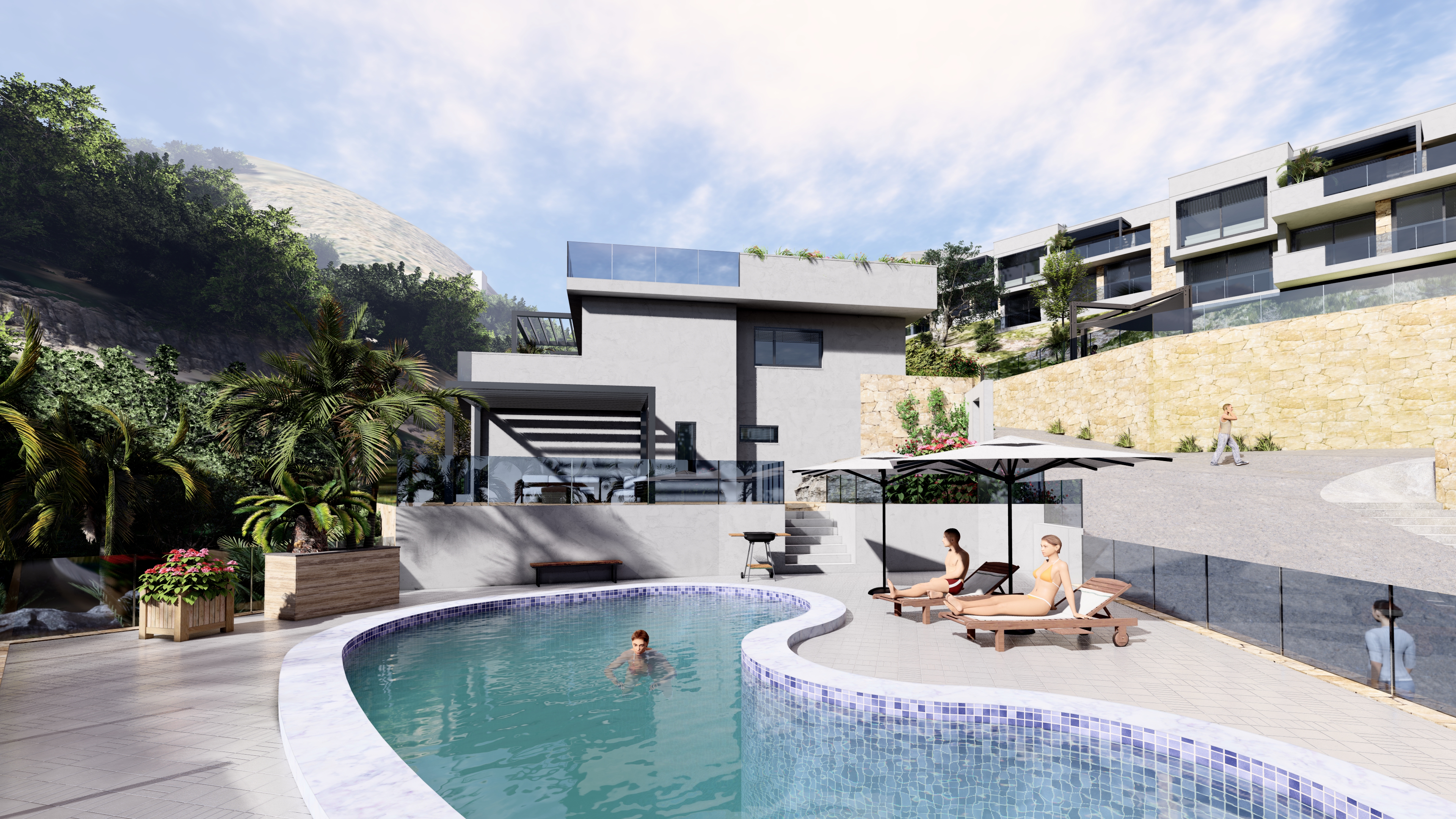 Living room in villa for sale in Altea