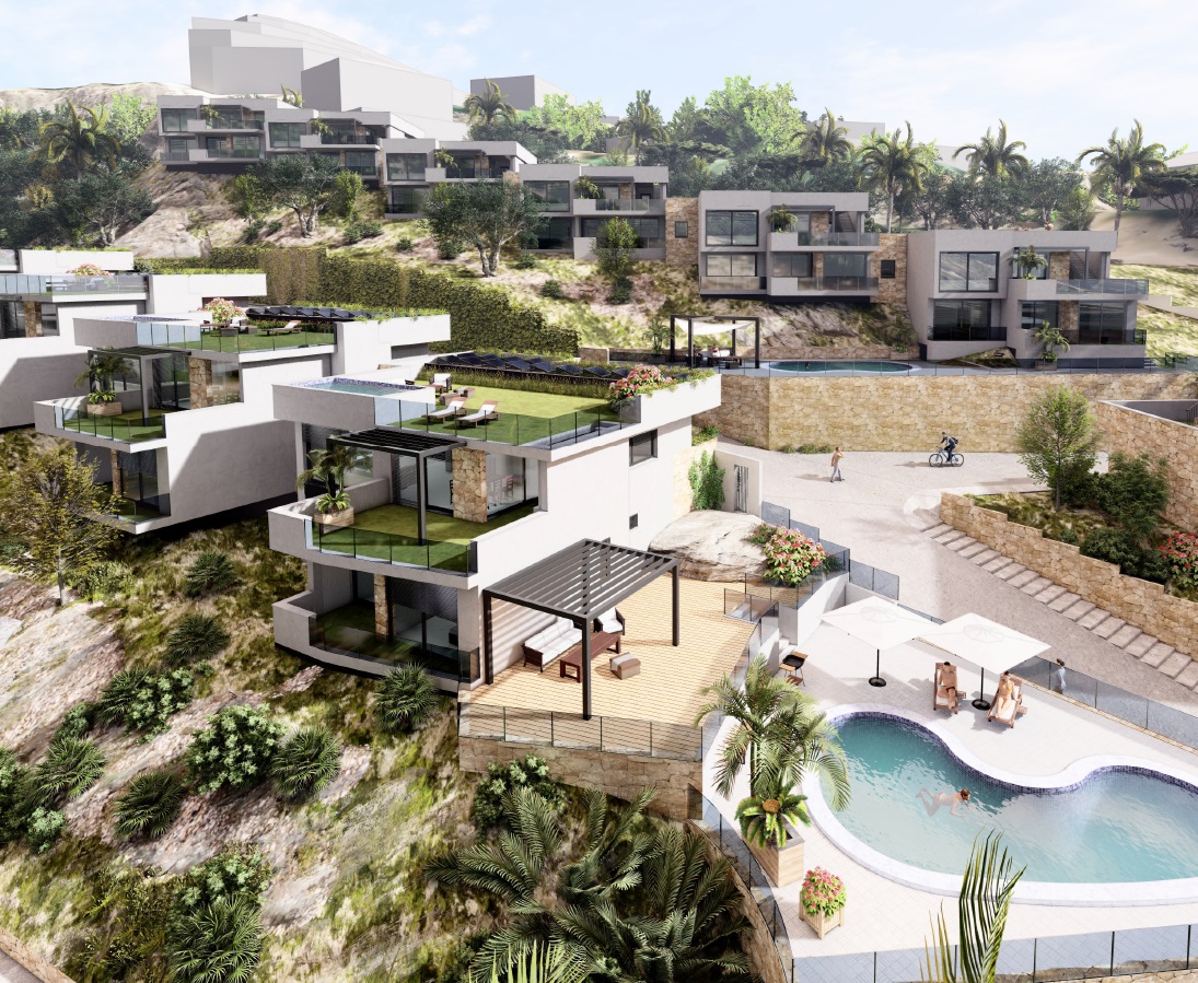 Exterior view in villa for sale in Altea