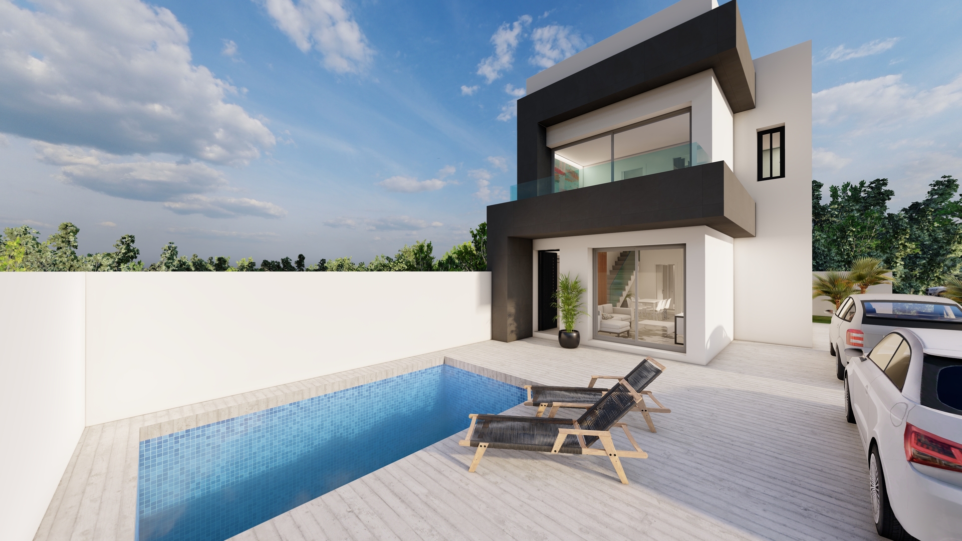 Exterior view in villa for sale in Heredades