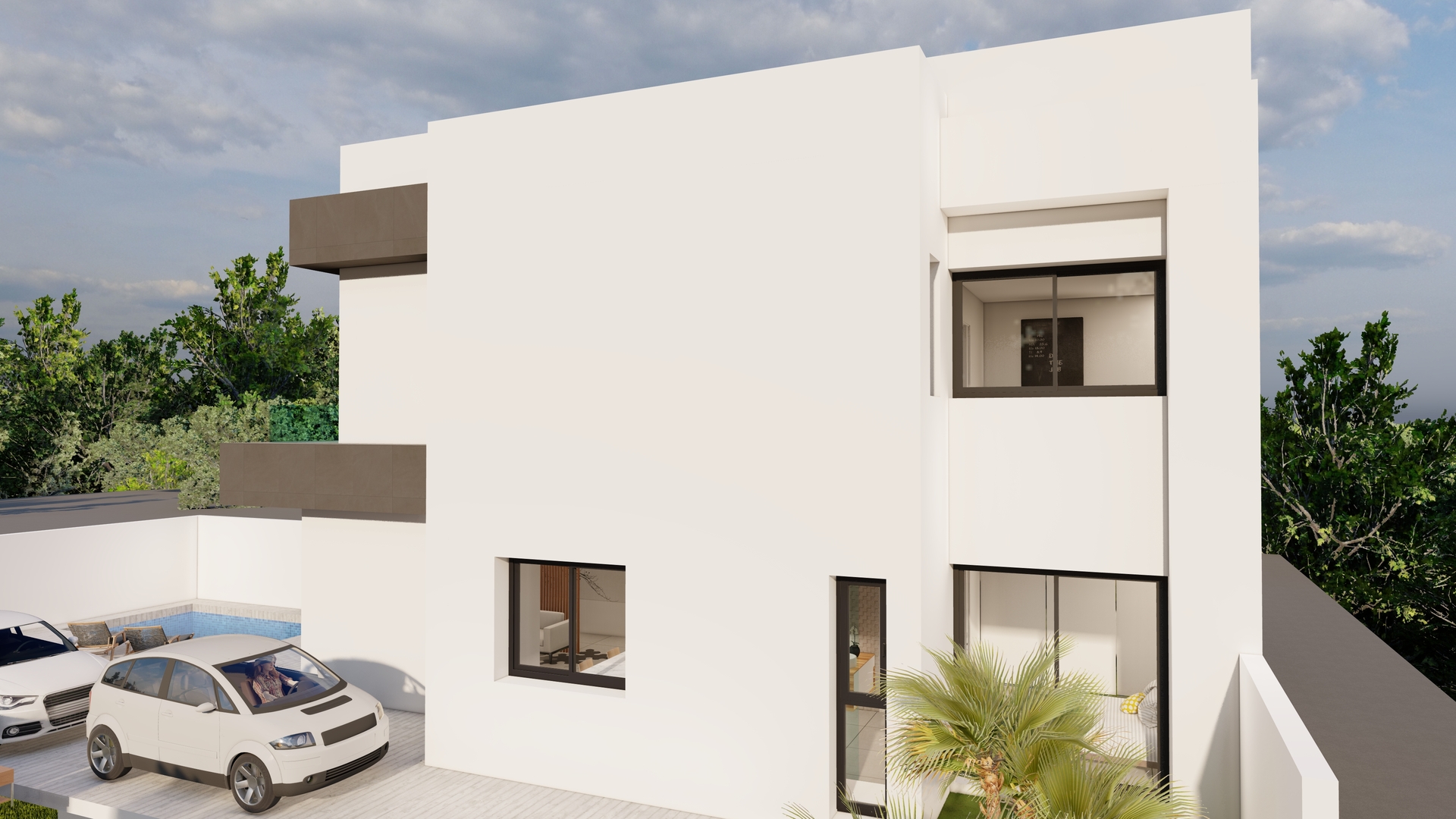 Terrace in villa for sale in Heredades