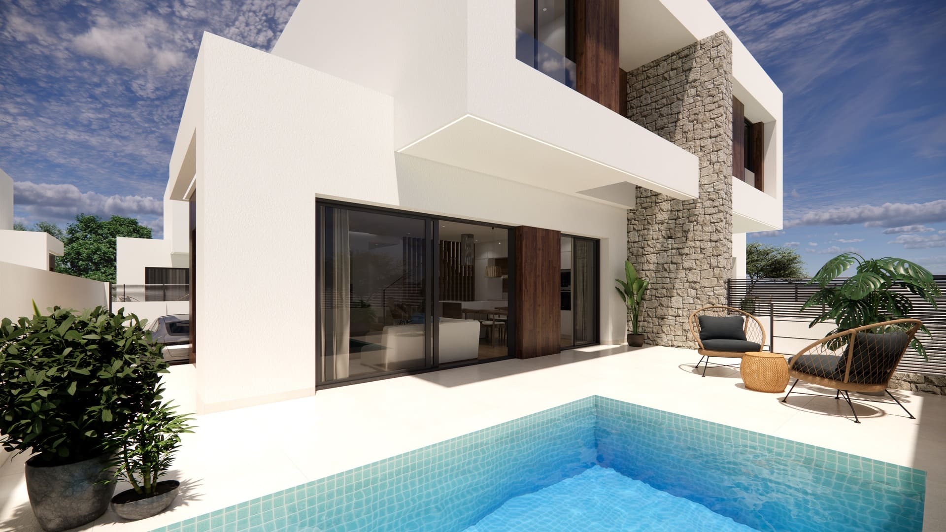 Pool area in terraced for sale in Dolores