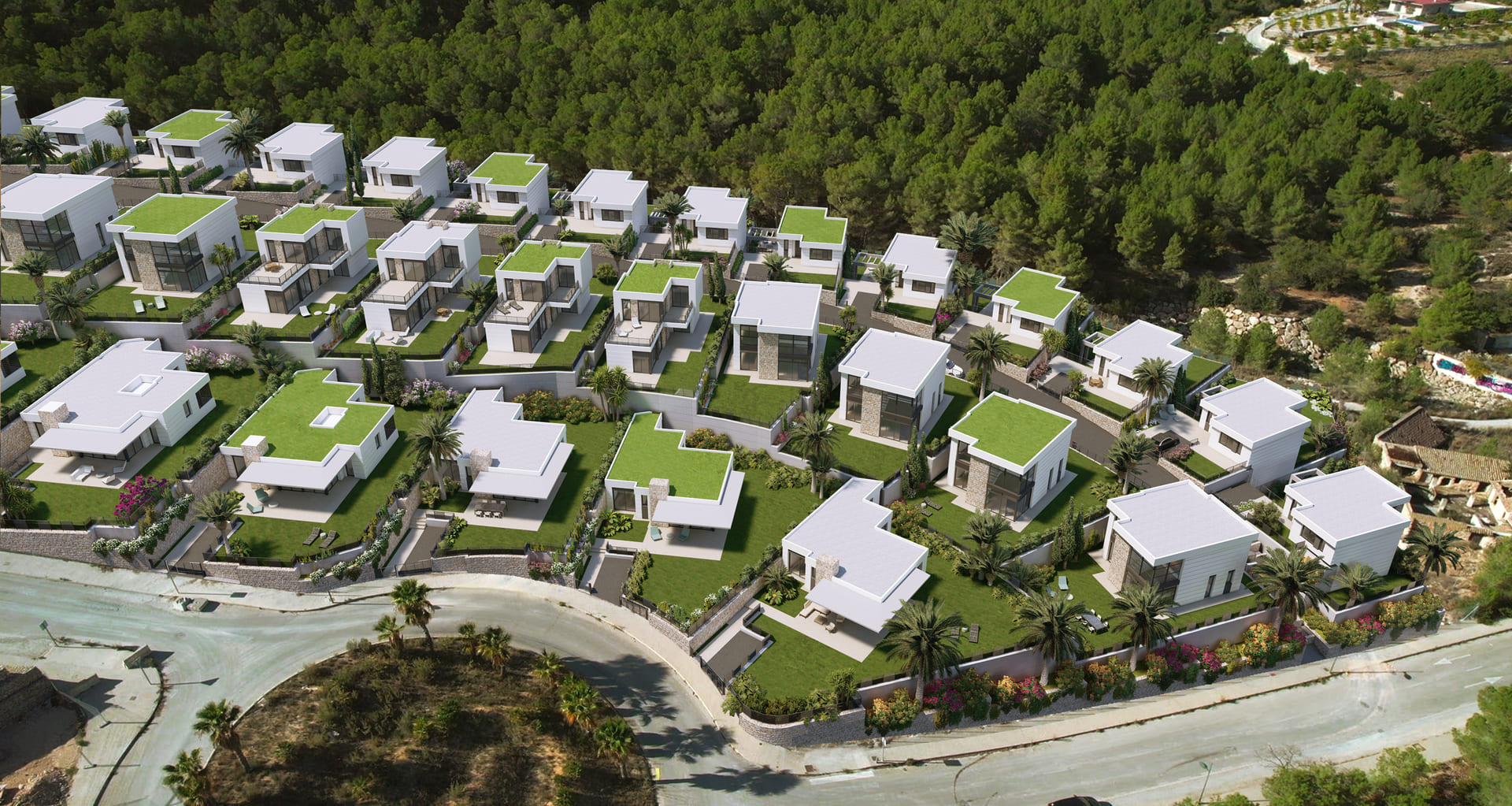 Located in the charming town of Polop, this residential complex offers 24 detached homes designed fo