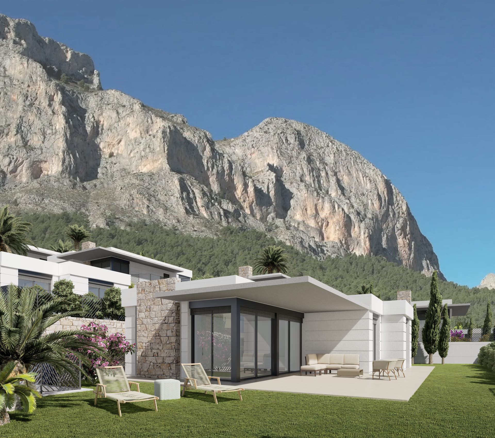 Exterior view in villa for sale in Polop