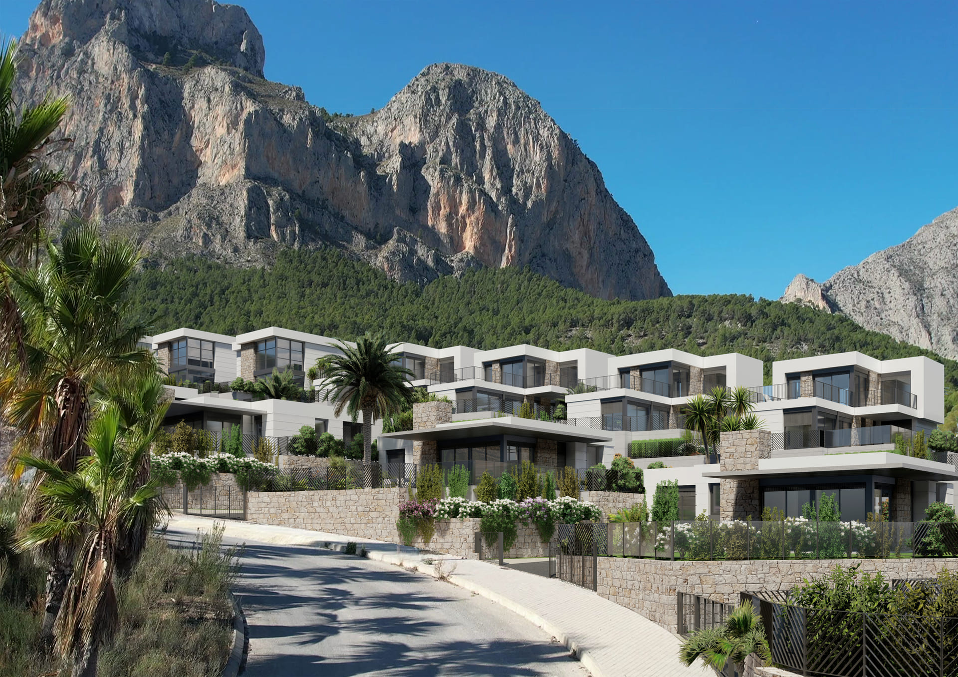 Located in the charming town of Polop, this residential complex offers 24 detached homes designed fo