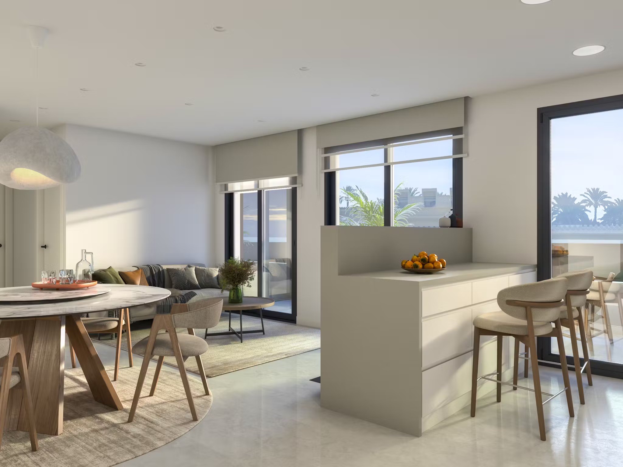 Pool area in apartment for sale in Santa Pola