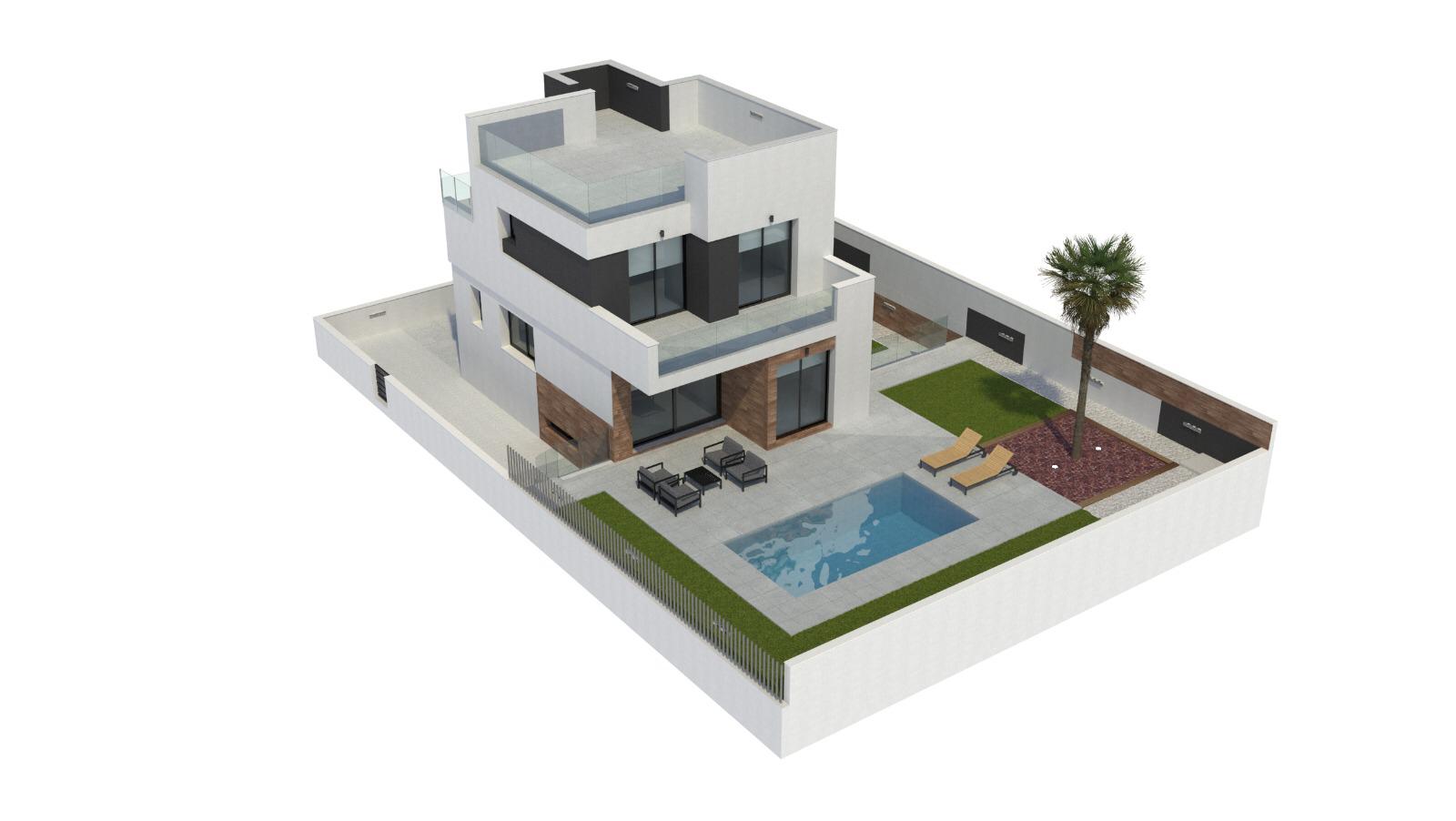 Master bedroom in villa for sale in La Nucía