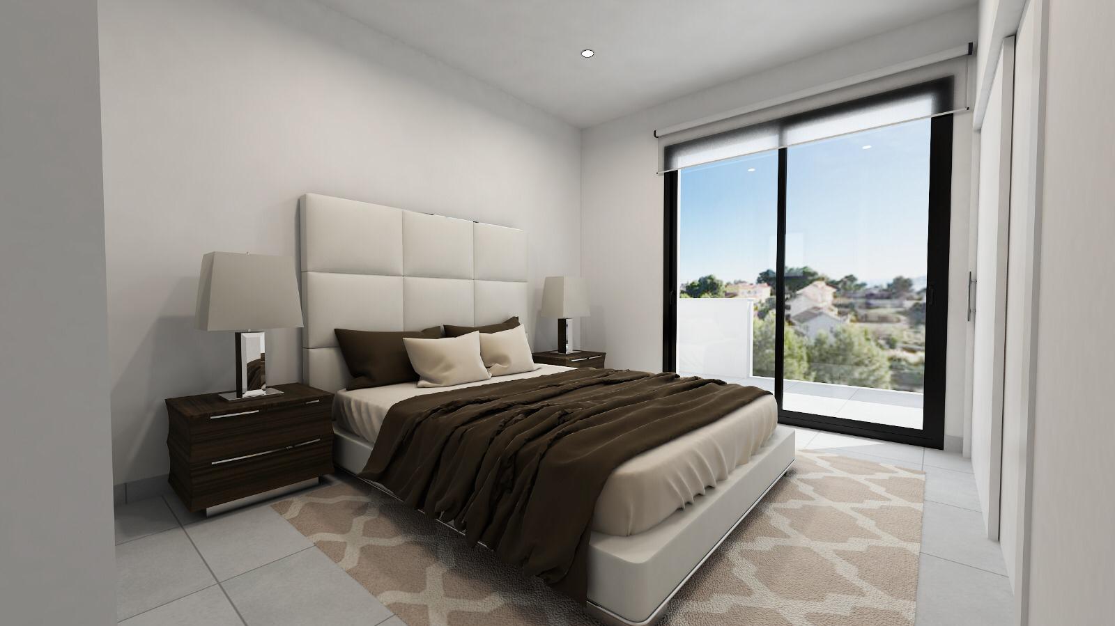 Bedroom in villa for sale in La Nucía