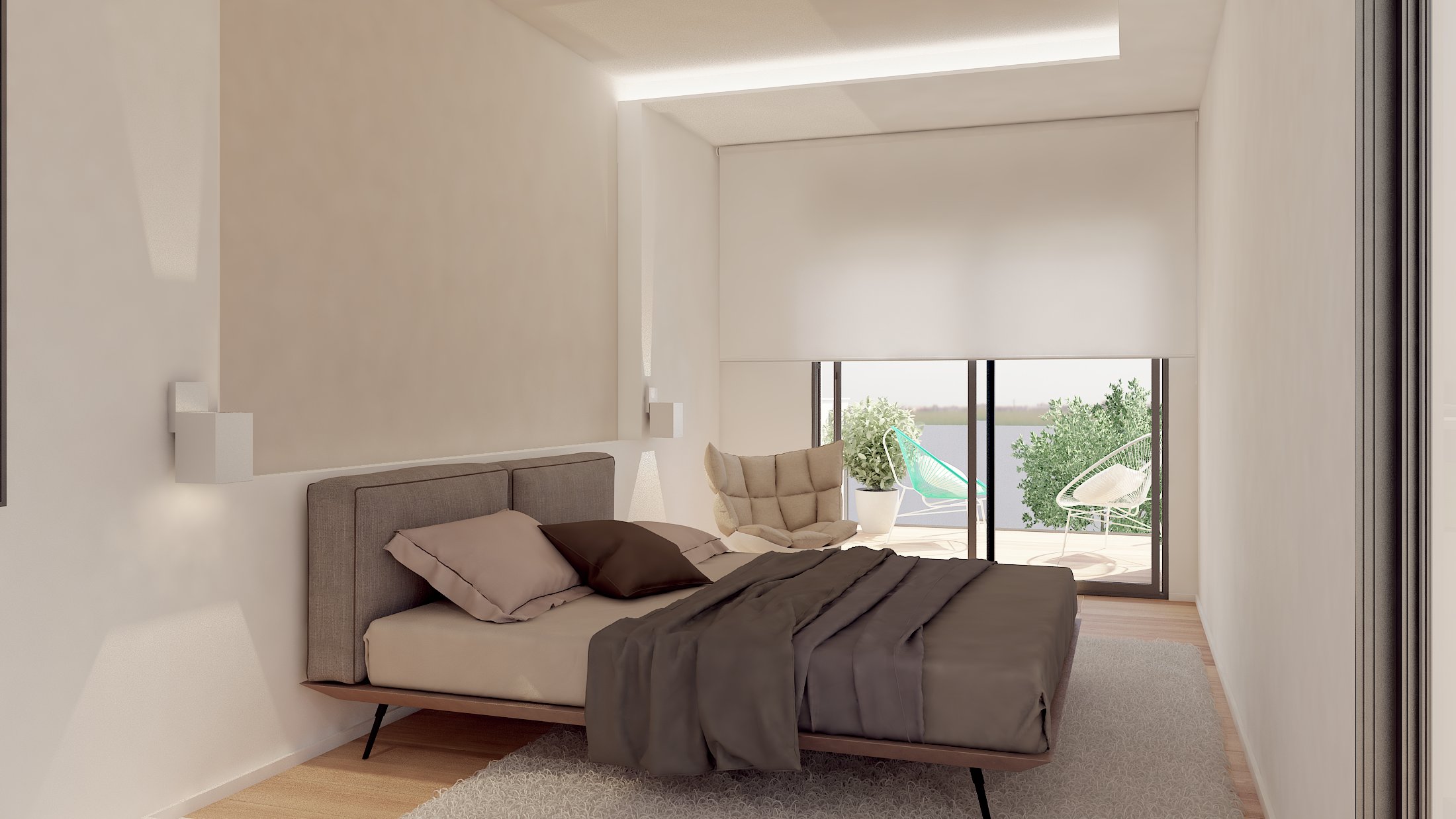 Bedroom in villa for sale in La Nucía
