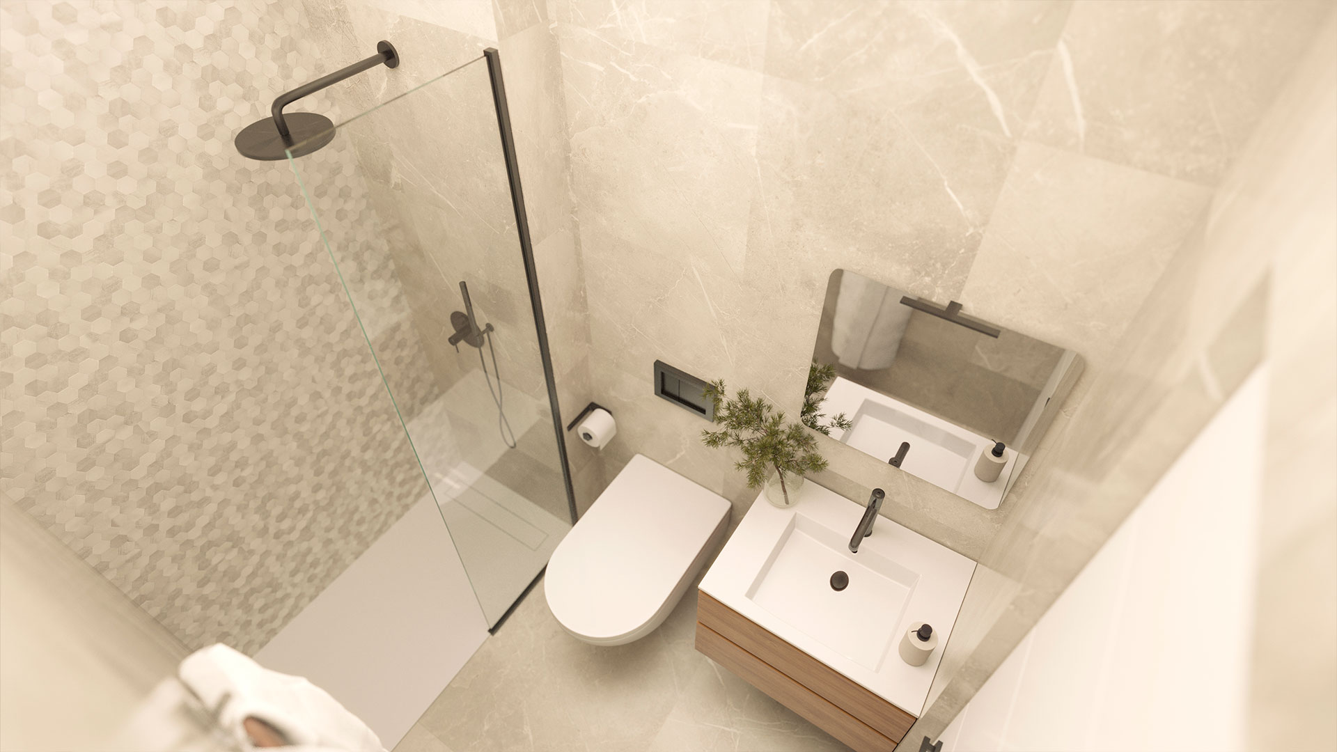 Bathroom in apartment for sale in Torrevieja