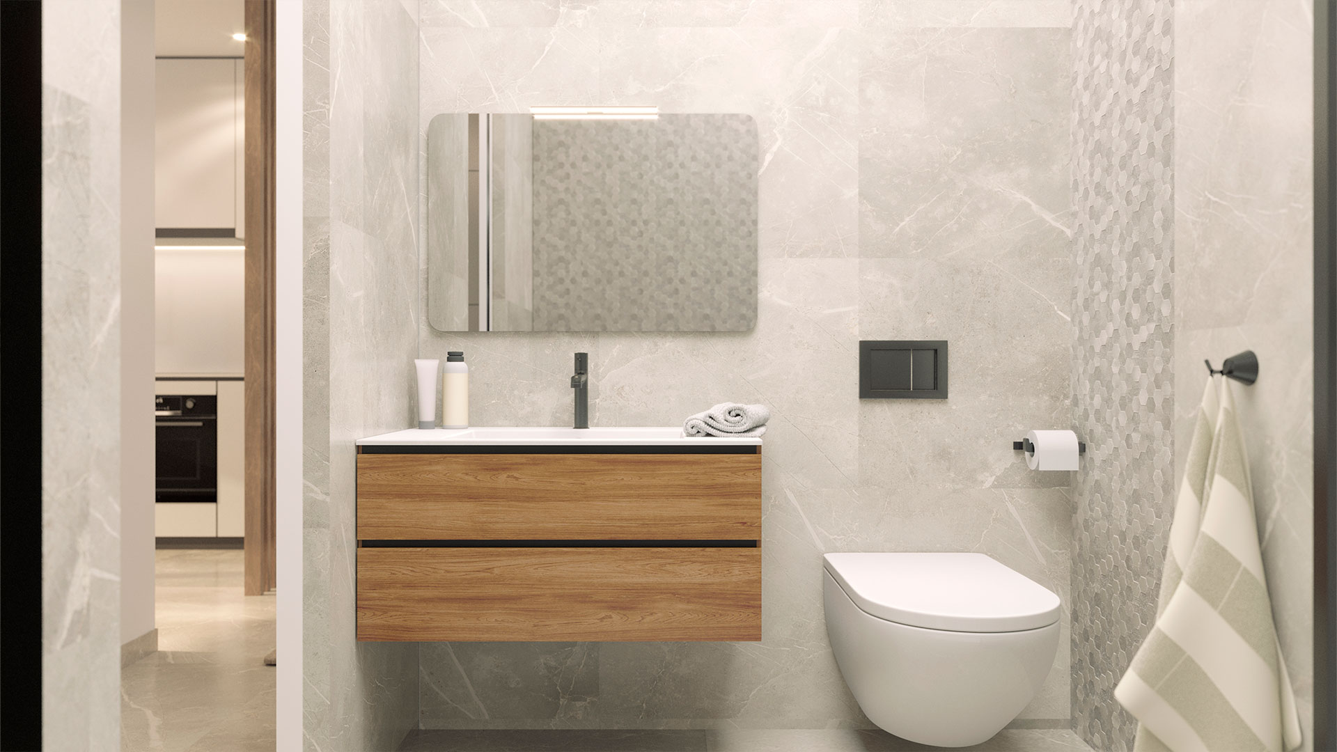 Bathroom in apartment for sale in Torrevieja