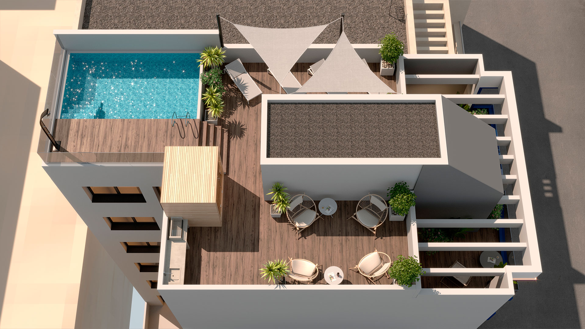 Garden in penthouse for sale in Torrevieja