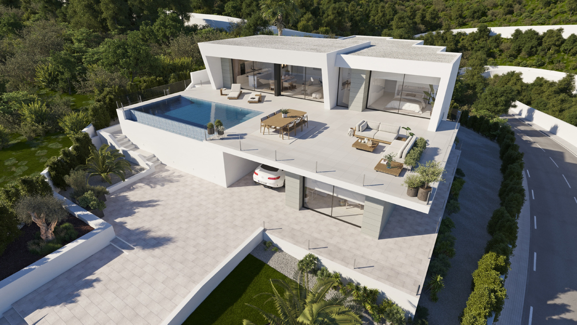 Exterior view in villa for sale in Cumbre del Sol