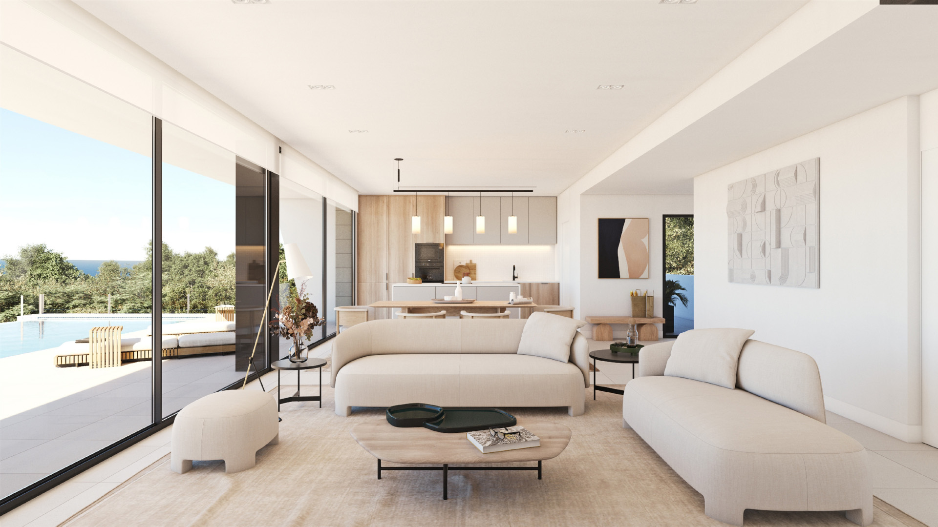 Master bedroom in villa for sale in Cumbre del Sol