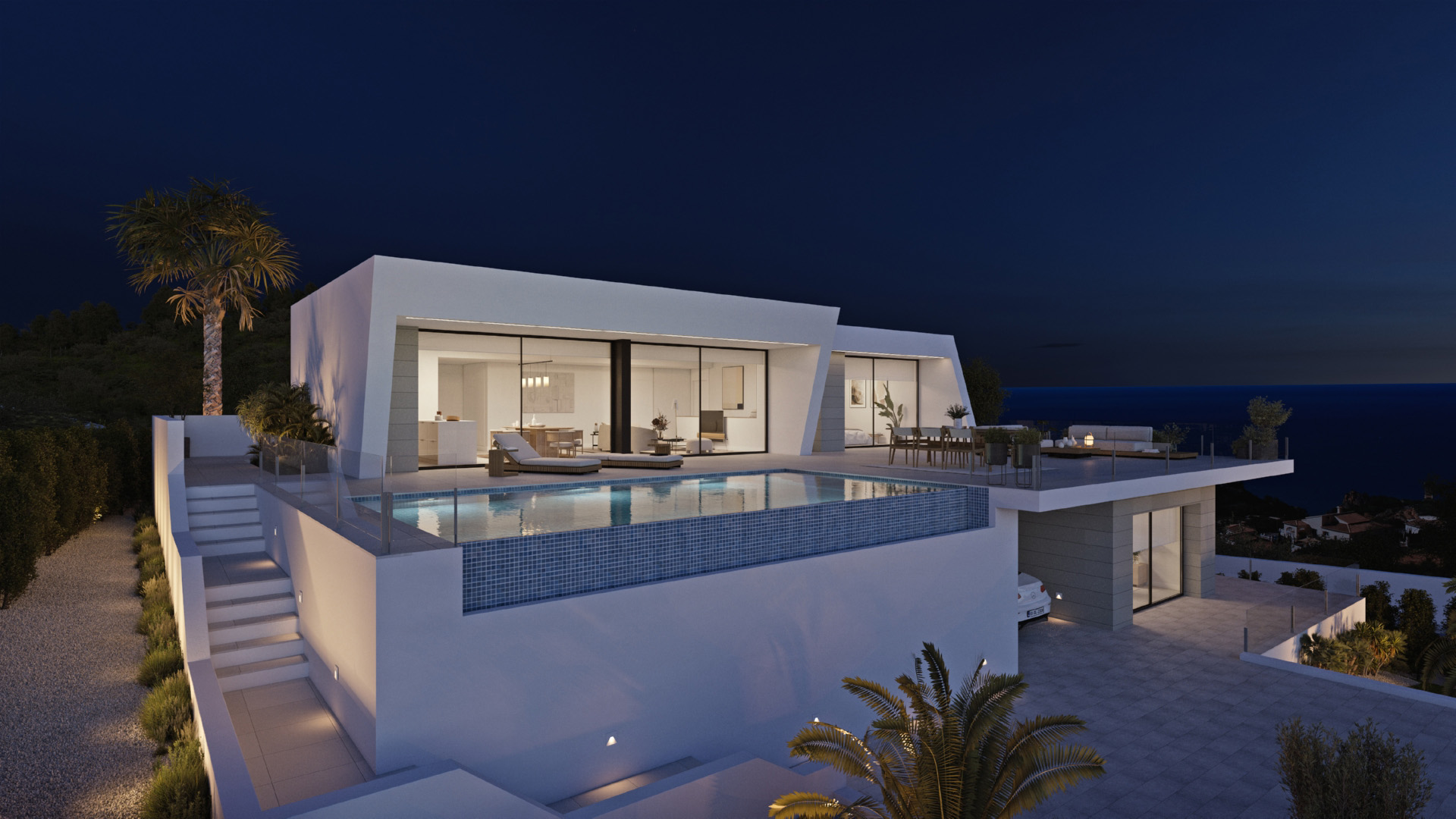Terrace in villa for sale in Cumbre del Sol