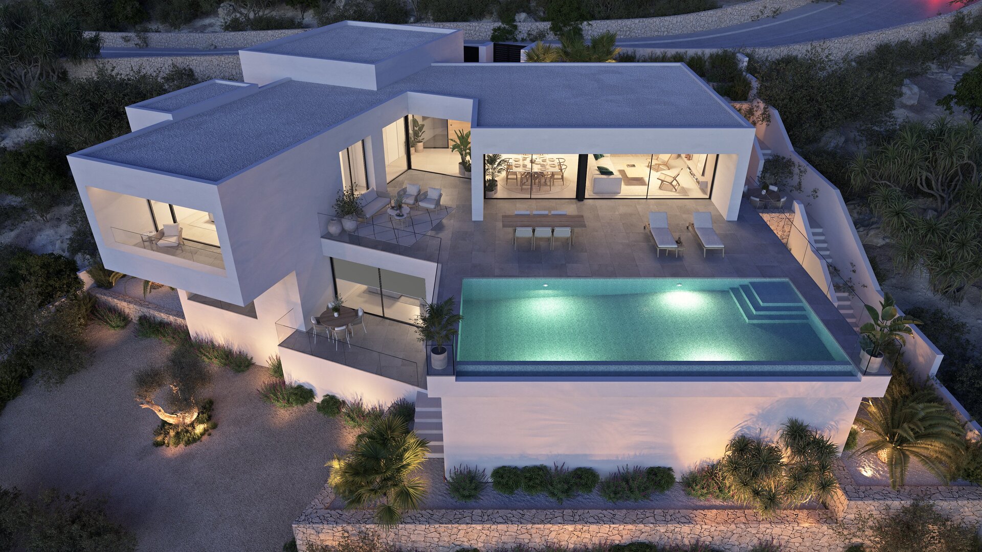 Exterior view in villa for sale in Cumbre del Sol