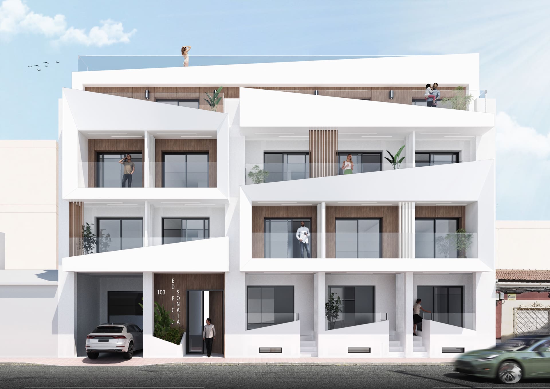 Master bedroom in penthouse for sale in Torrevieja
