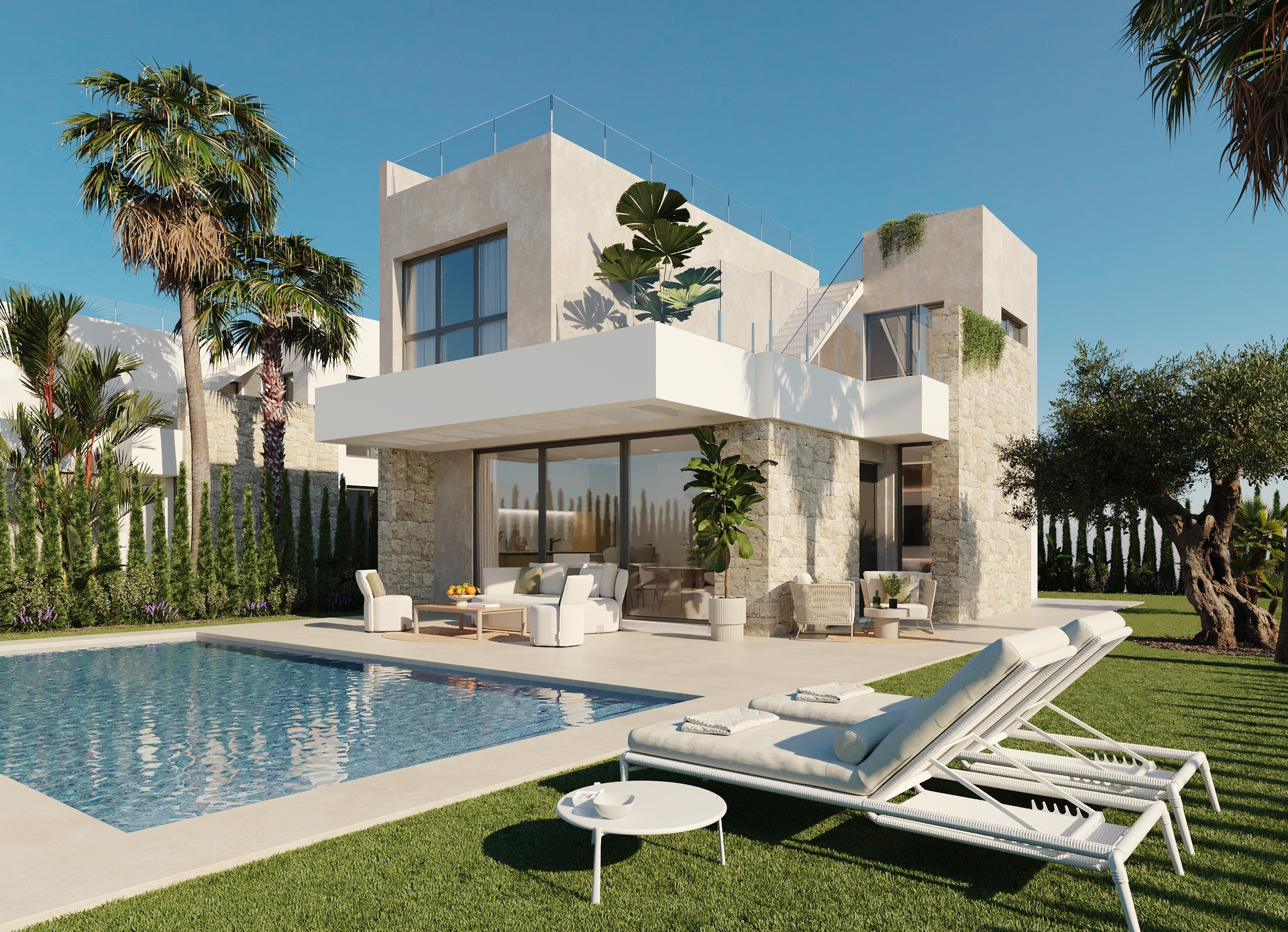 Located in the charming town of Finestrat, this residential complex offers 10 independent homes that