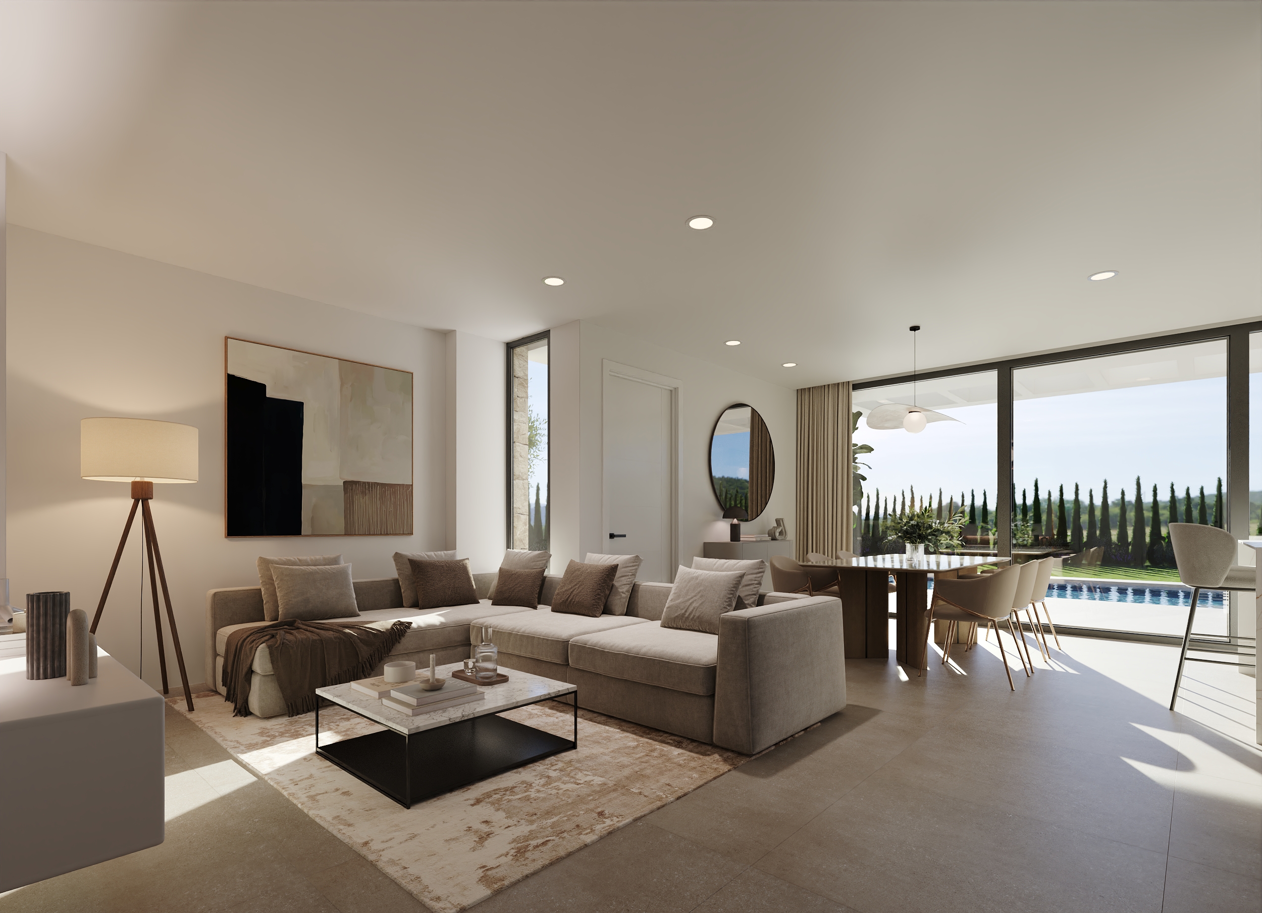 Pool area in villa for sale in Finestrat