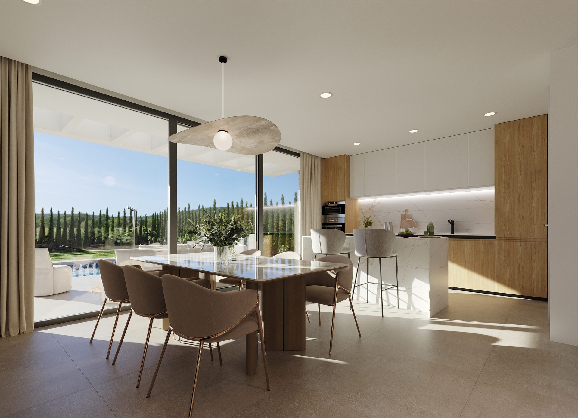 Located in the charming town of Finestrat, this residential complex offers 10 independent homes that