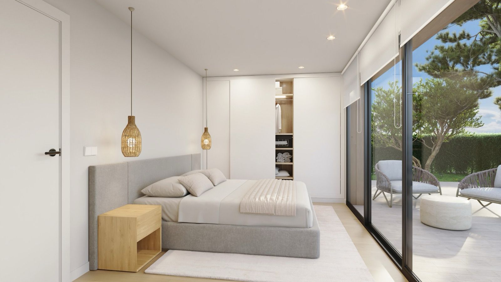 Master bedroom in apartment for sale in La Nucía
