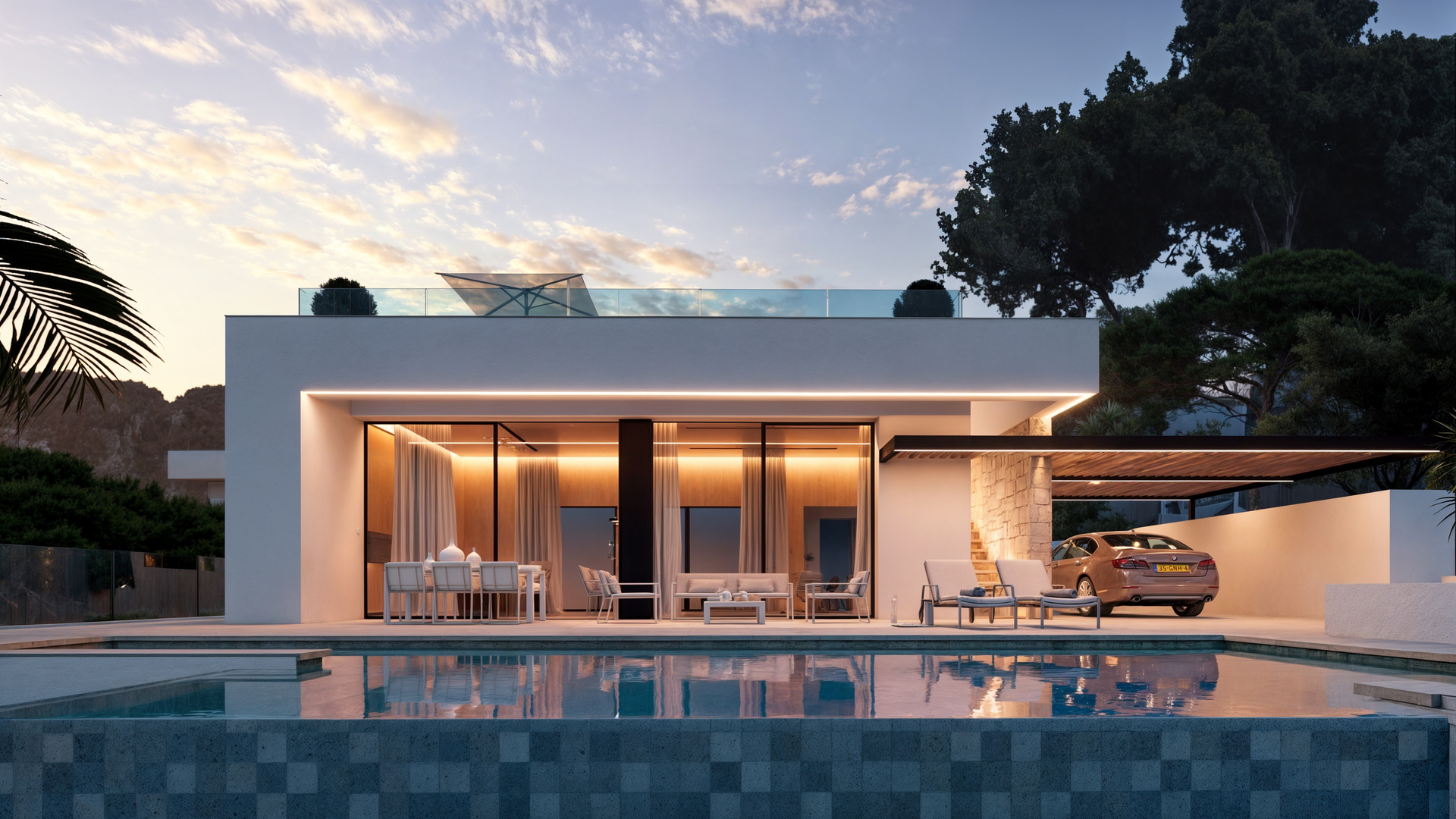 Master bedroom in villa for sale in Moraira