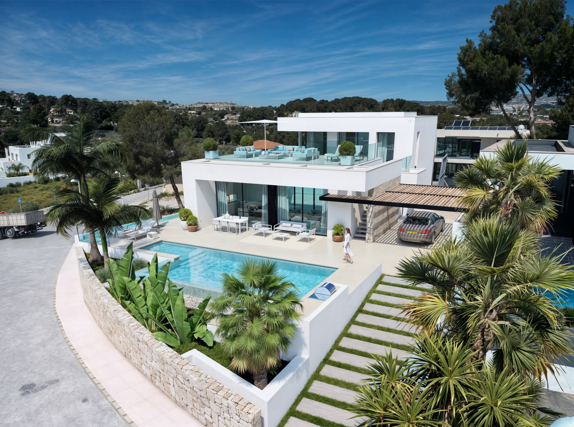 Terrace in villa for sale in Moraira
