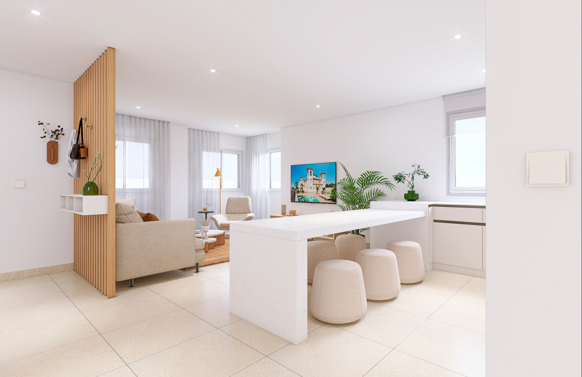 Pool area in terraced for sale in Bigastro