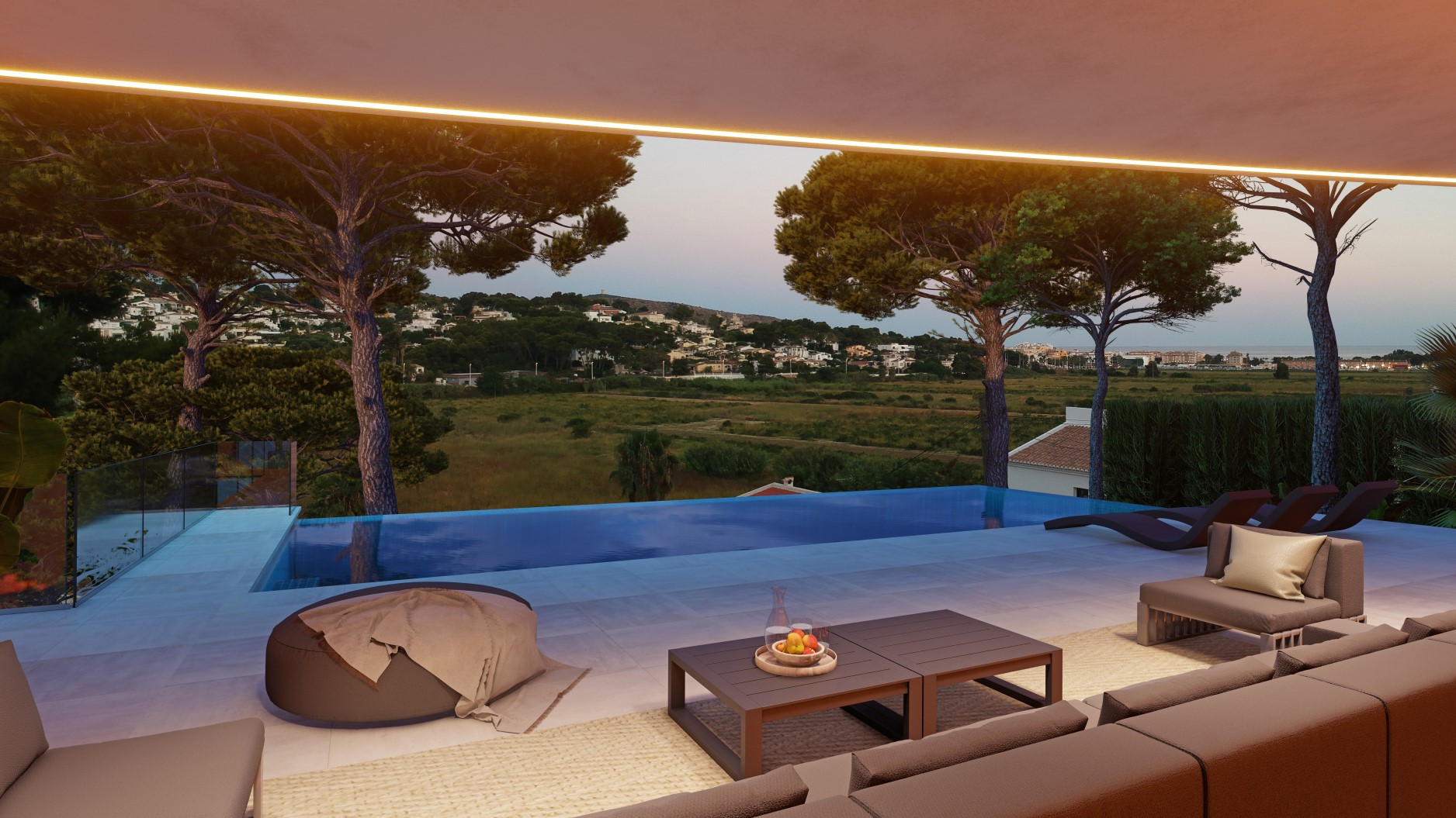 Master bedroom in villa for sale in Teulada