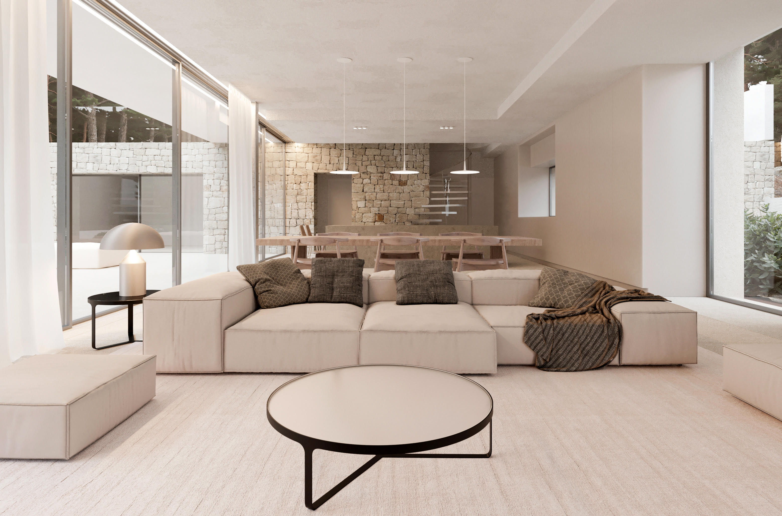 Dining area in villa for sale in Teulada