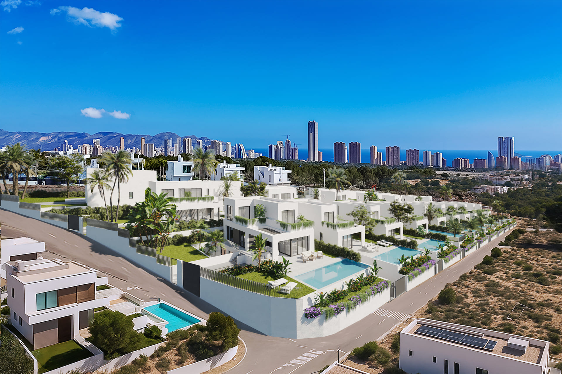 Master bedroom in villa for sale in Finestrat