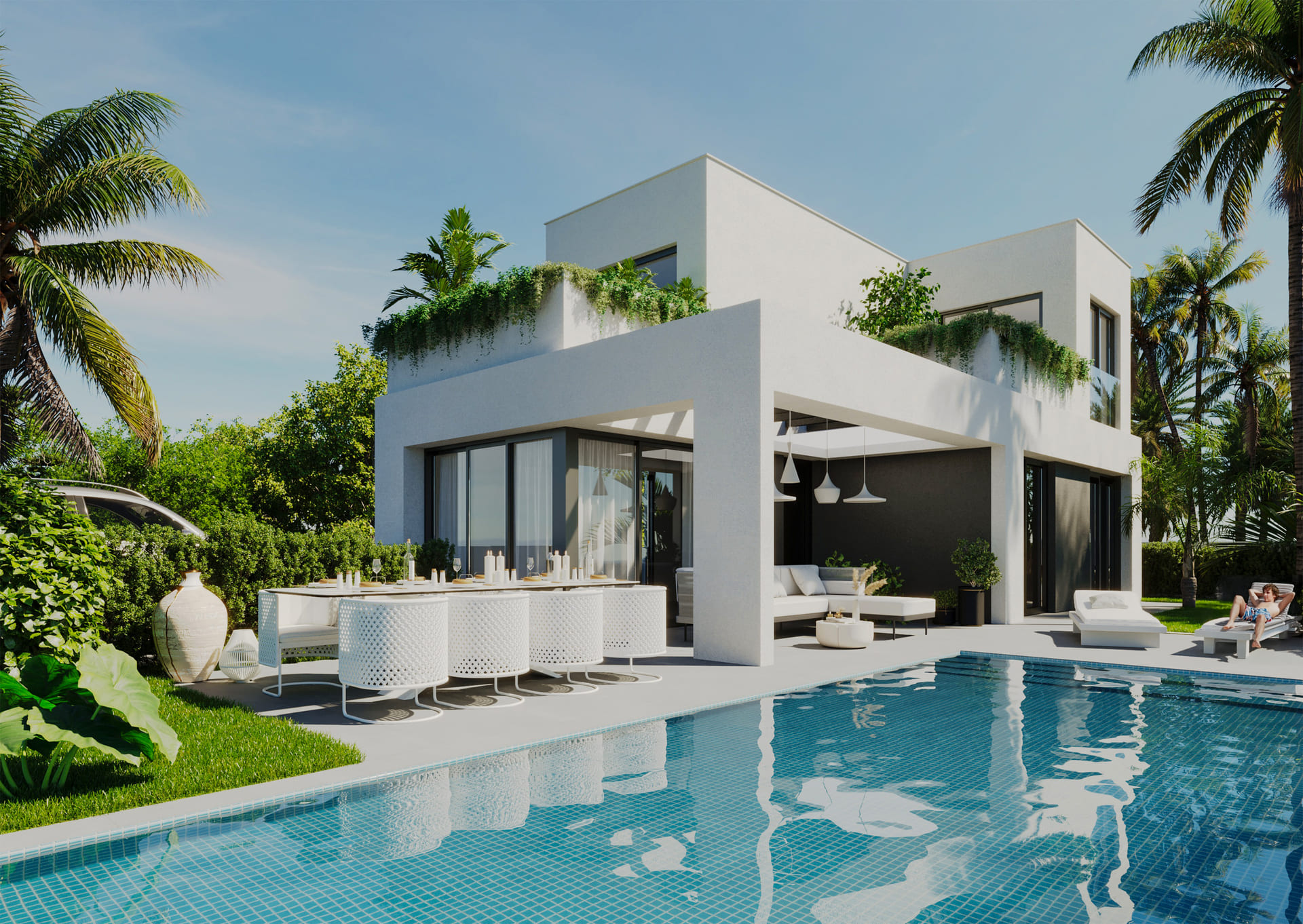 Terrace in villa for sale in Finestrat