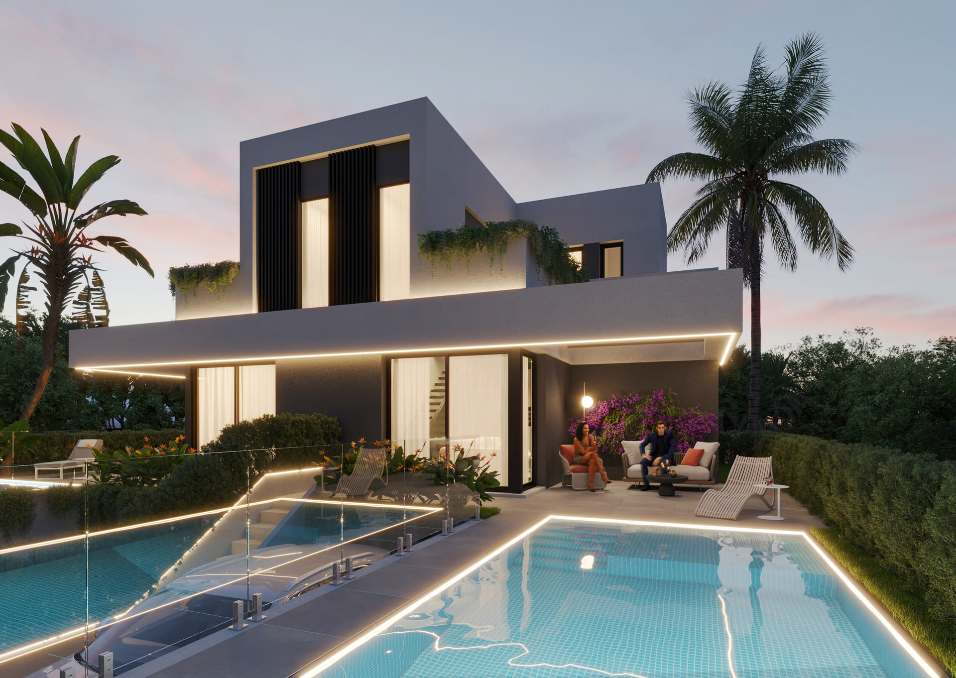 Living room in villa for sale in Finestrat