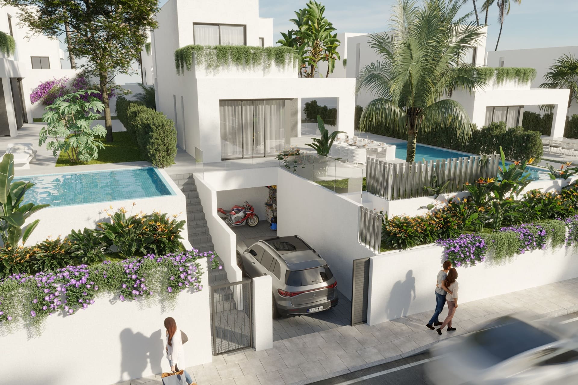 Pool area in villa for sale in Finestrat