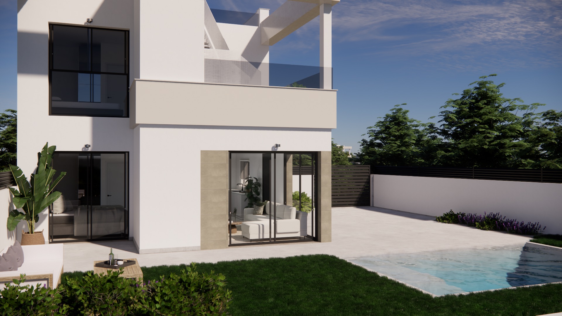 Master bedroom in terraced for sale in Orihuela Costa