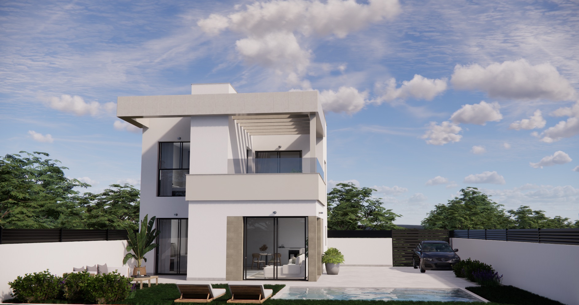 Master bedroom in terraced for sale in Orihuela Costa