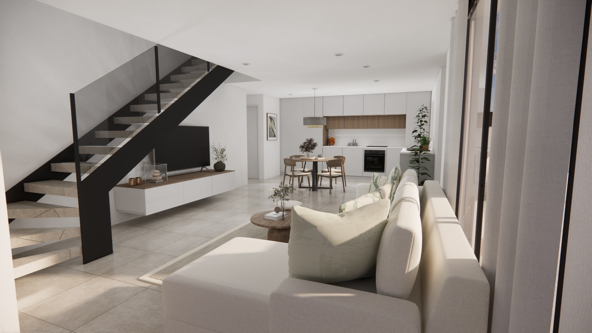 Pool area in terraced for sale in Orihuela Costa