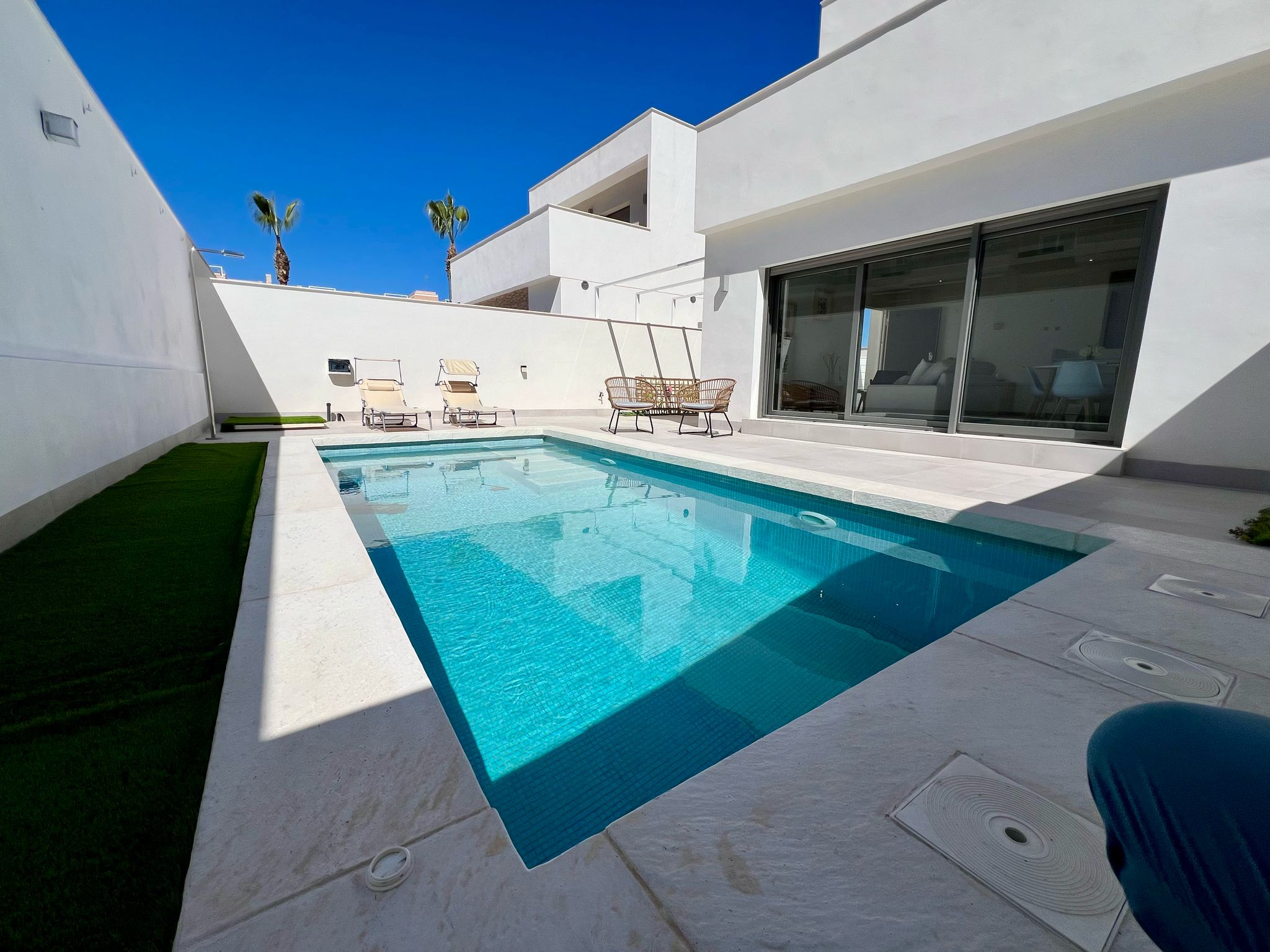 Pool area in terraced for sale in Orihuela Costa