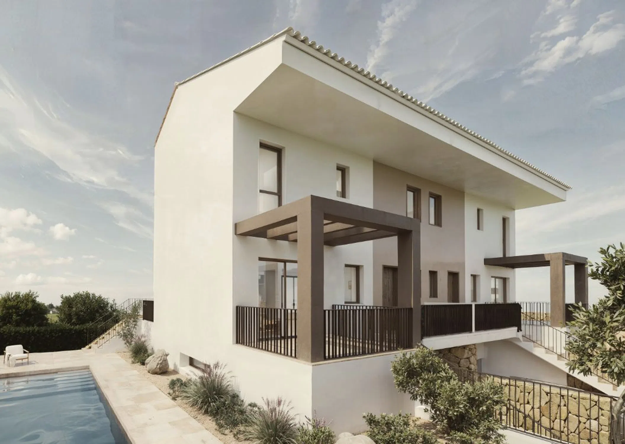 Pool area in terraced for sale in Coloma