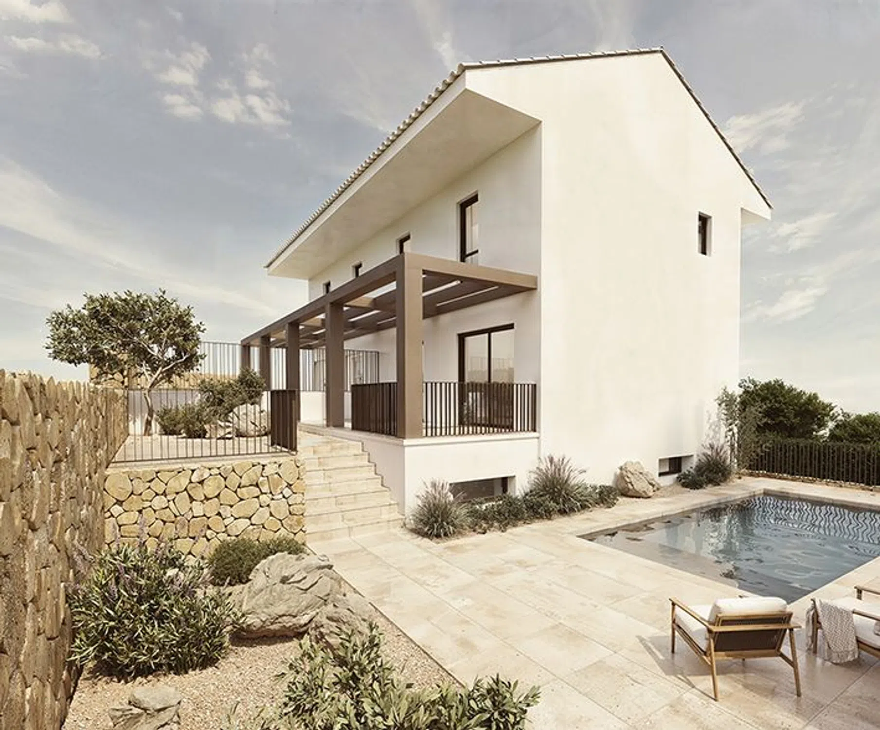 Pool area in terraced for sale in Coloma