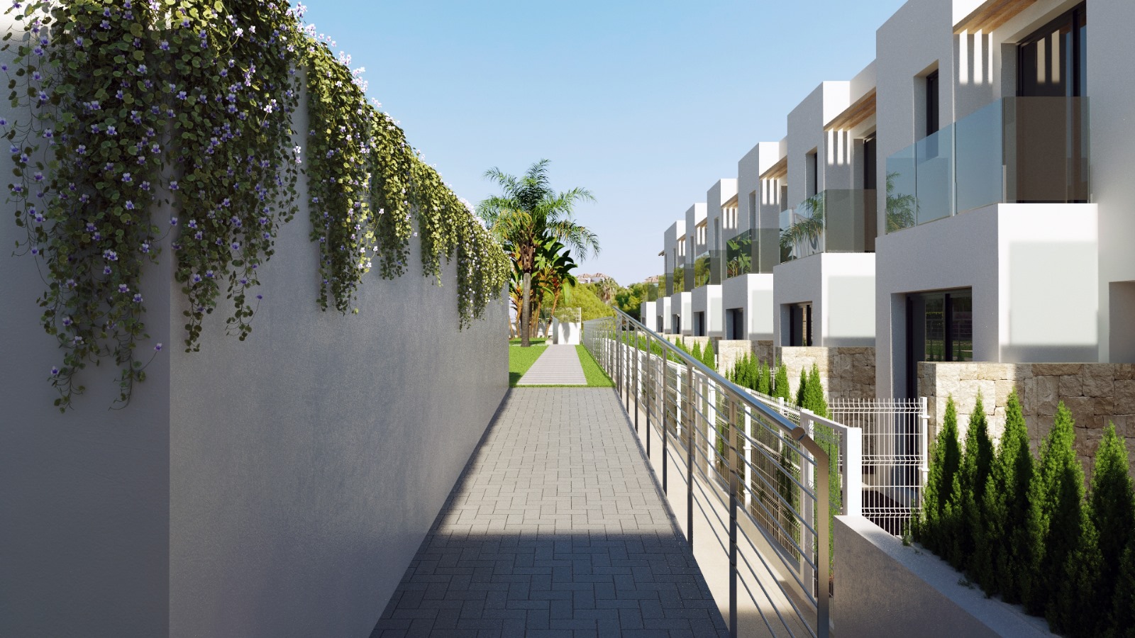 Pool area in terraced for sale in Finestrat