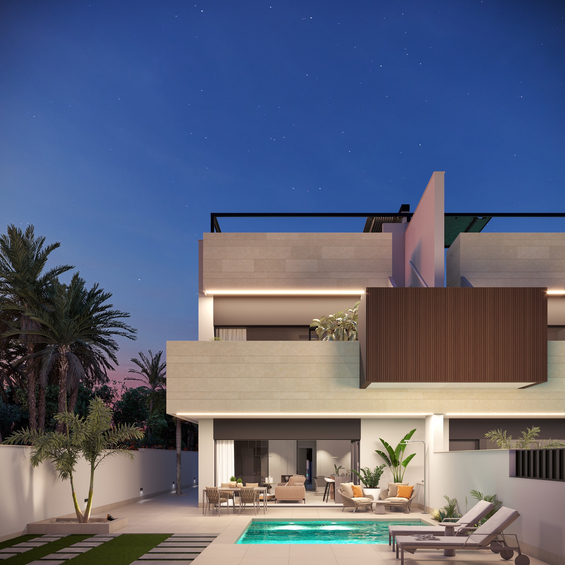 Terrace in villa for sale in Pilar de la Horadada