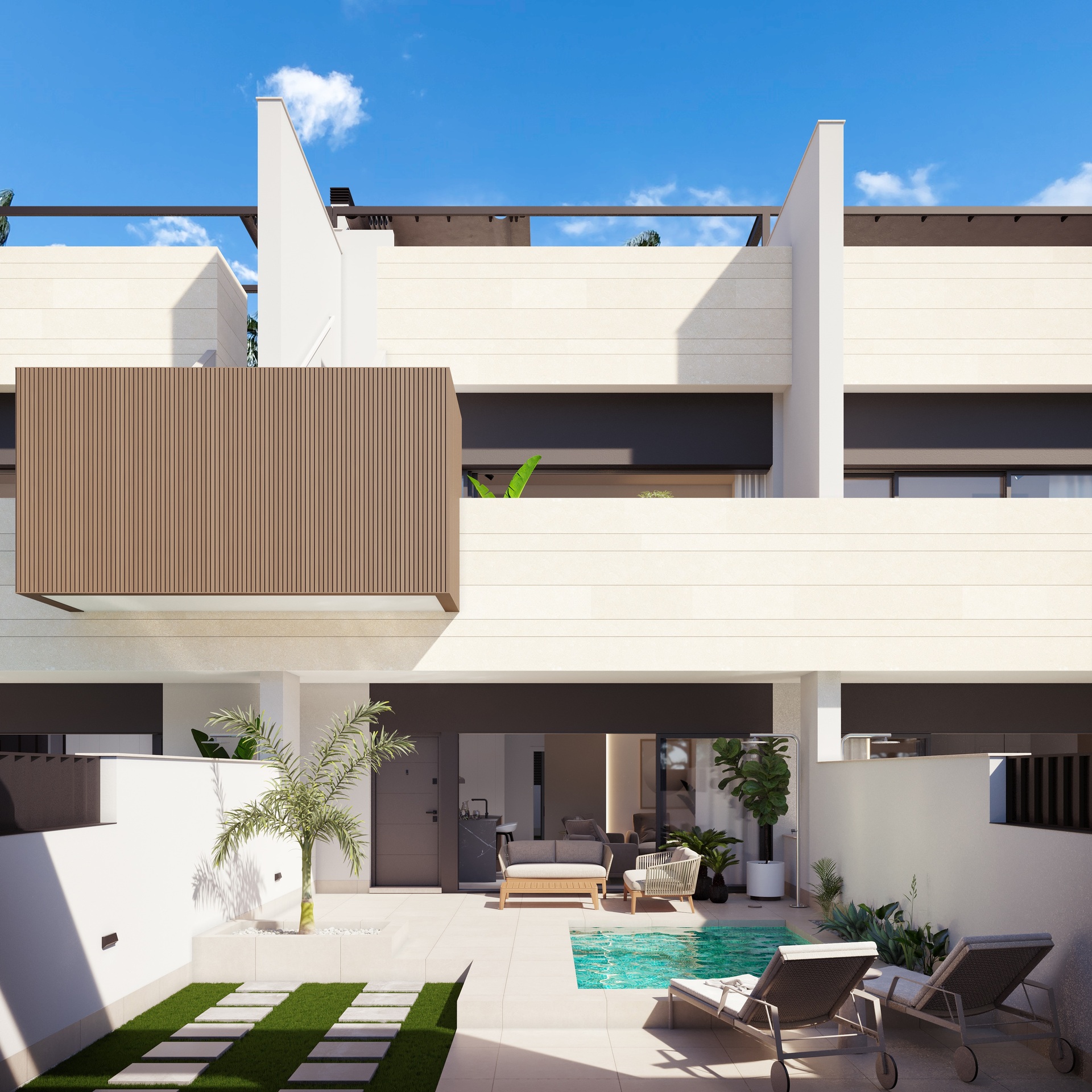 Garden in villa for sale in Pilar de la Horadada