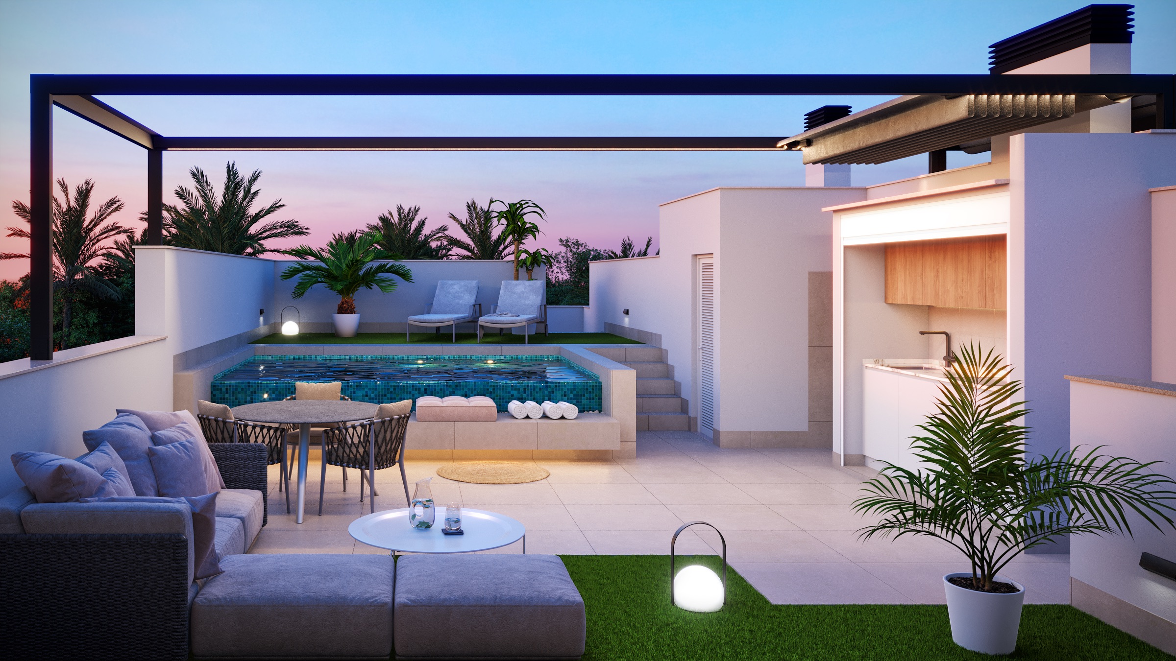 Kitchen in villa for sale in Pilar de la Horadada