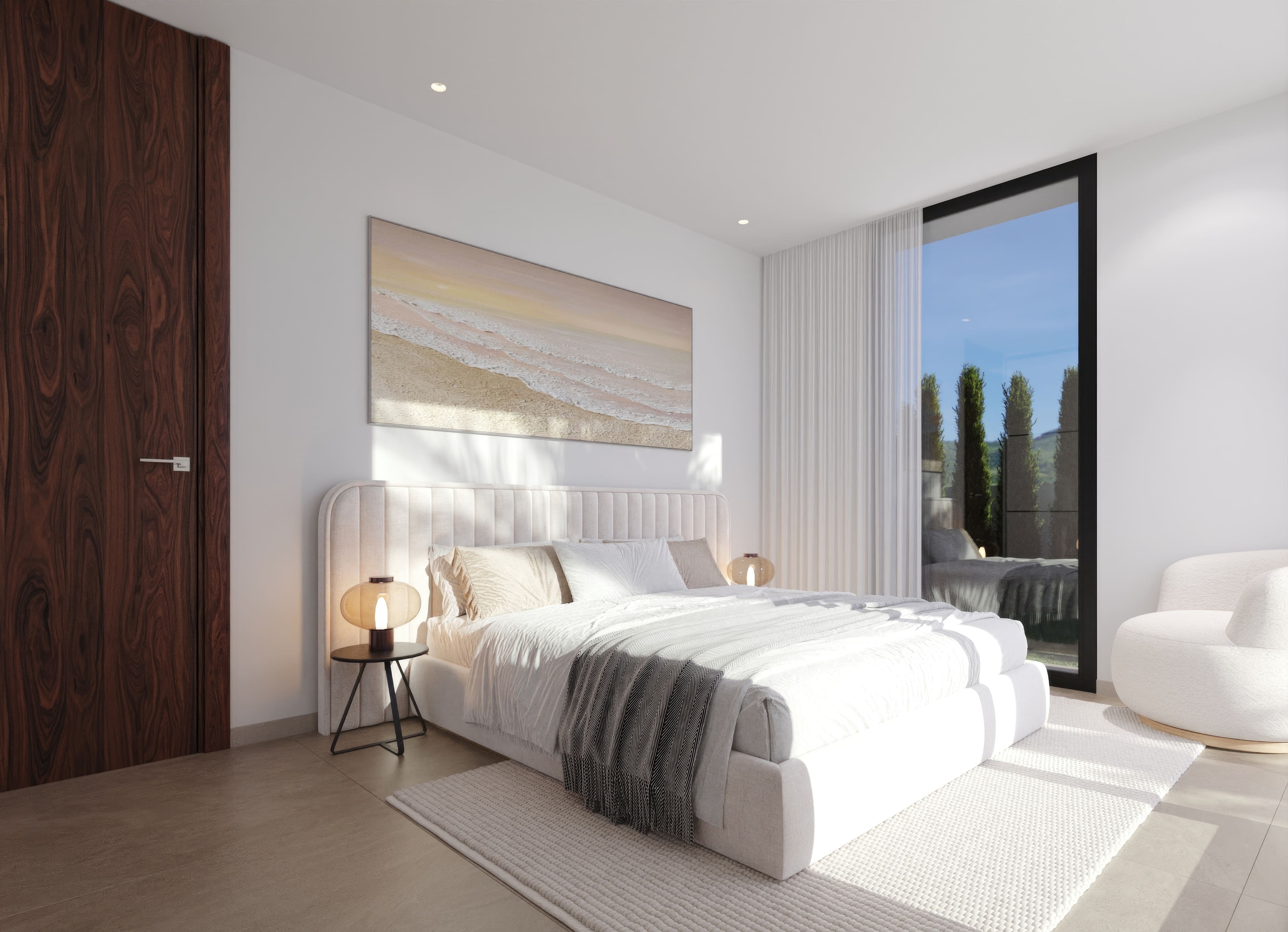 Master bedroom in villa for sale in Finestrat