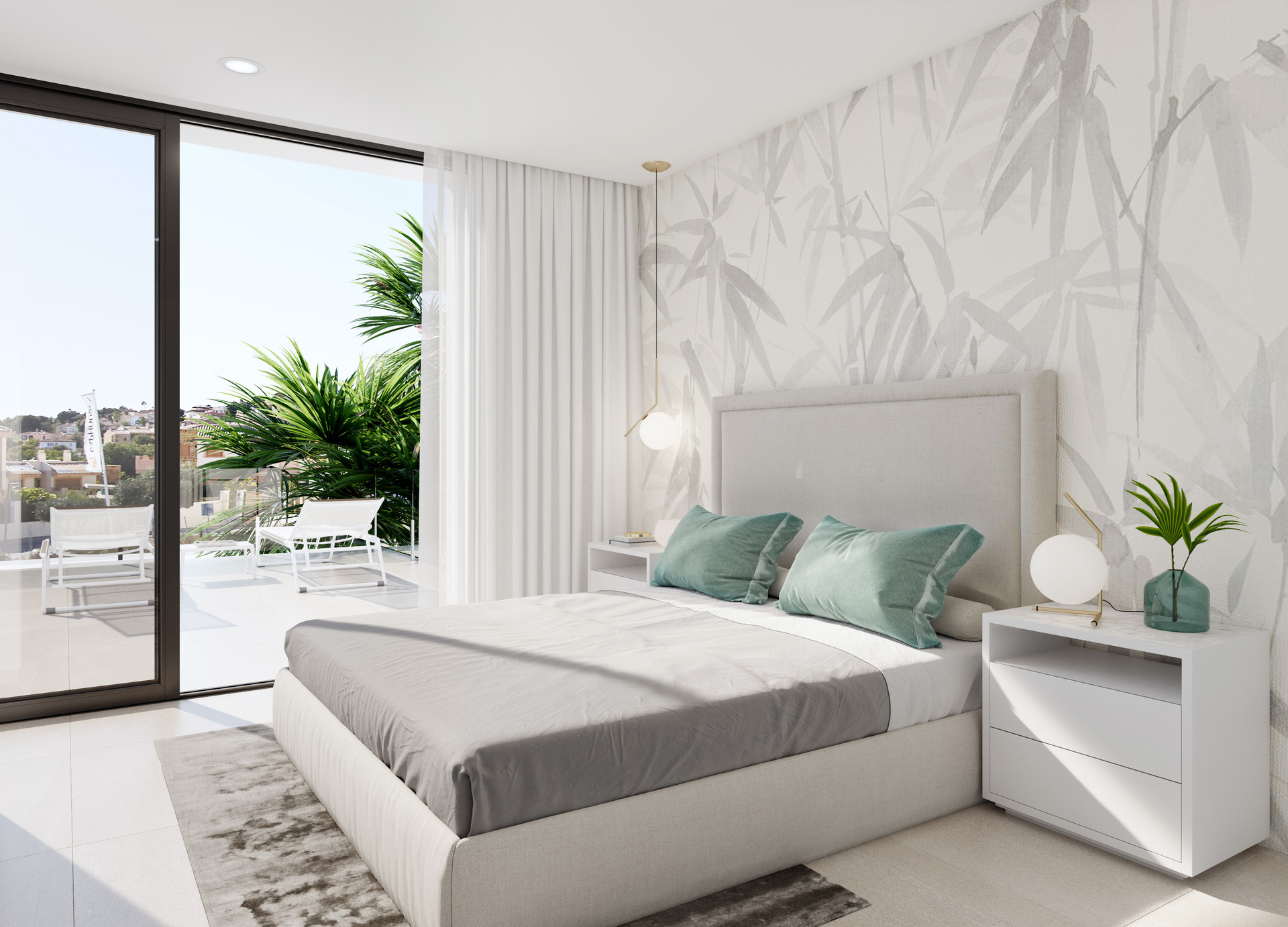 Master bedroom in villa for sale in Finestrat