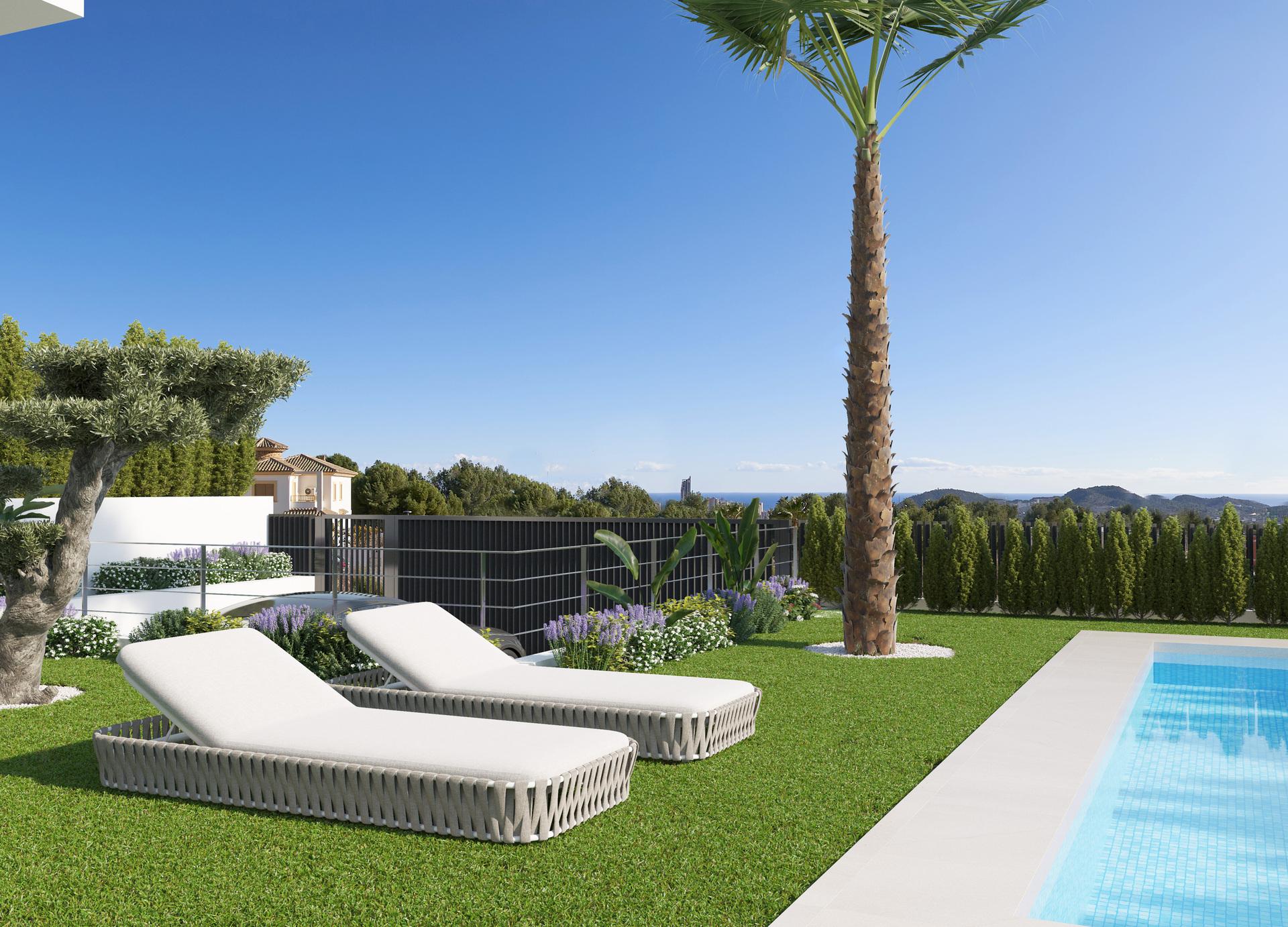 Terrace in villa for sale in Finestrat