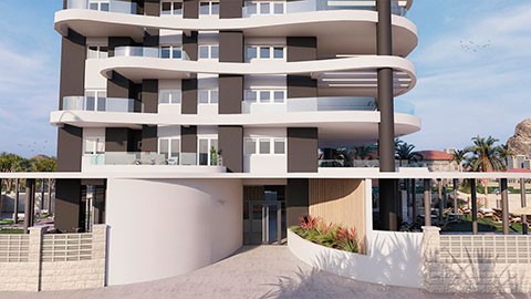 Bedroom in penthouse for sale in Calpe